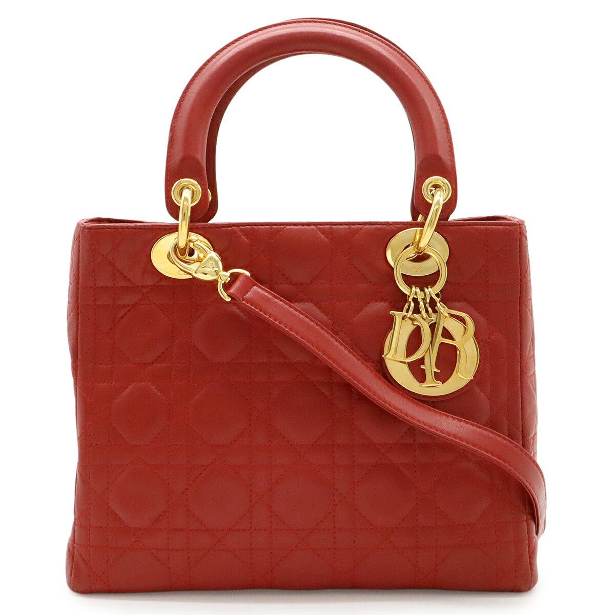 Dior Dior Christian Dior Lady Dior Leather 2way Bag Leather Tote Bag DUTY FREE for USA Size ONE SIZE - 1 Thumbnail