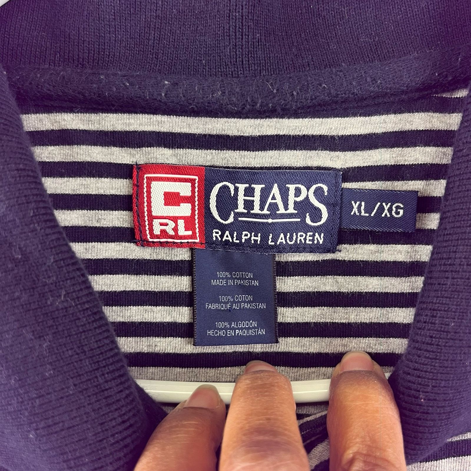 Chaps Ralph Lauren Y2K Chaps Ralph Lauren XL Shirt Oversize Striped Polo Street Size US XL / EU 56 / 4 - 3 Thumbnail
