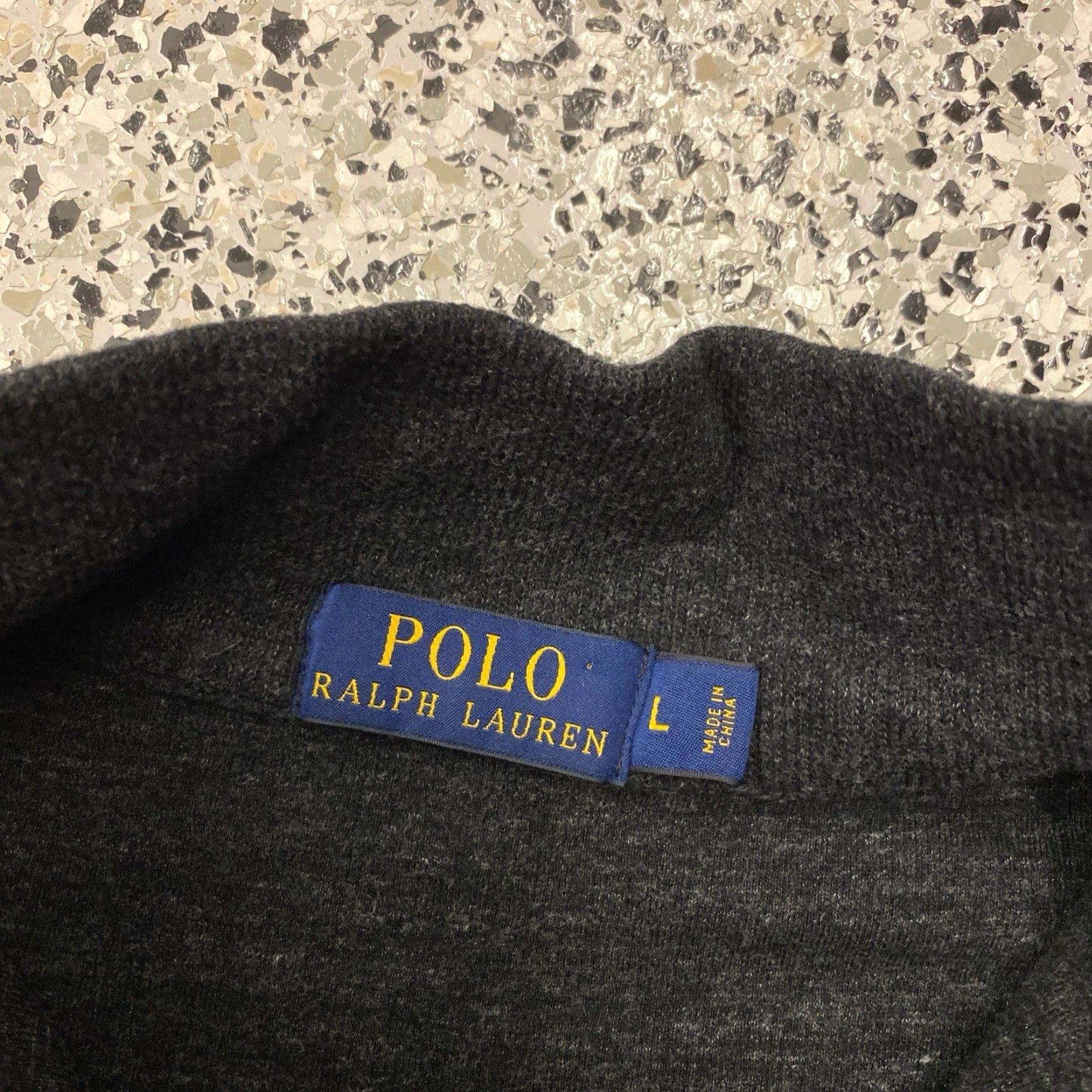 Polo Ralph Lauren Polo Ralph Lauren Sweater Pullover 1/4 Zip Grey Cotton Leather Elbow Patch Sz L Mens Size US L / EU 52-54 / 3 - 2 Thumbnail