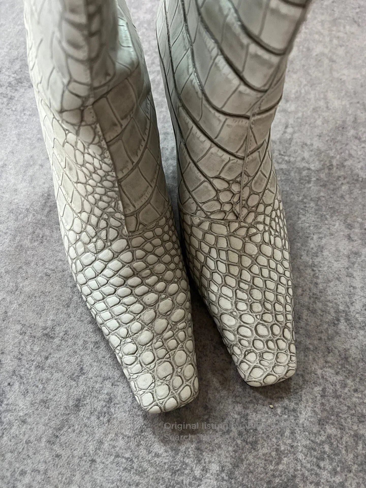 Acne Studios Acne Studios Crocodile-Embossed Tall Boots| Size US 6.5 / IT 36.5 - 3 Thumbnail