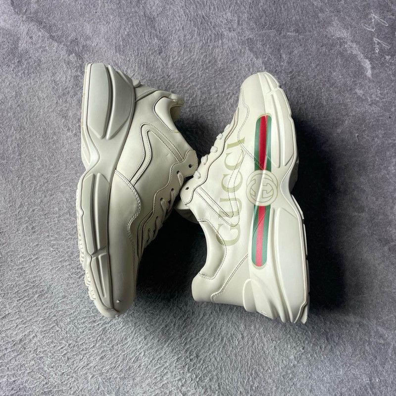 Gucci Gucci Rhyton Logo Low-Top Dad Sneakers for Men - Size US 8.5 / EU 41-42 - 8 Thumbnail