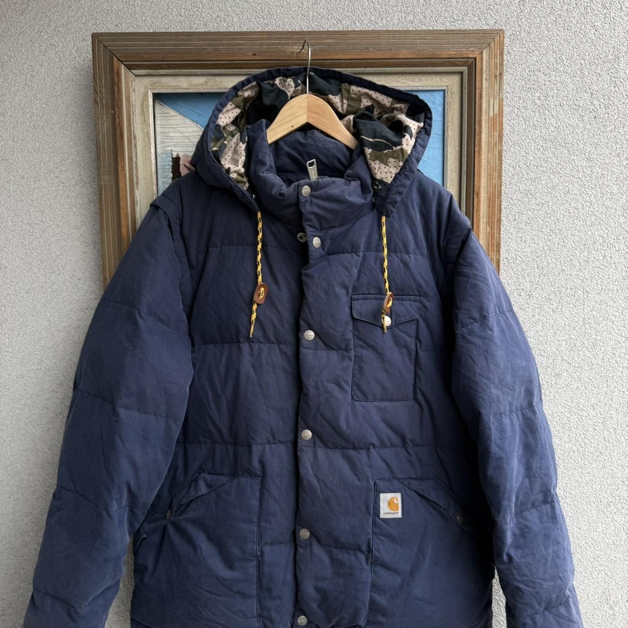 Carhartt Carhartt navy puffe with hood down filled wip Size US XL / EU 56 / 4 - 5 Thumbnail