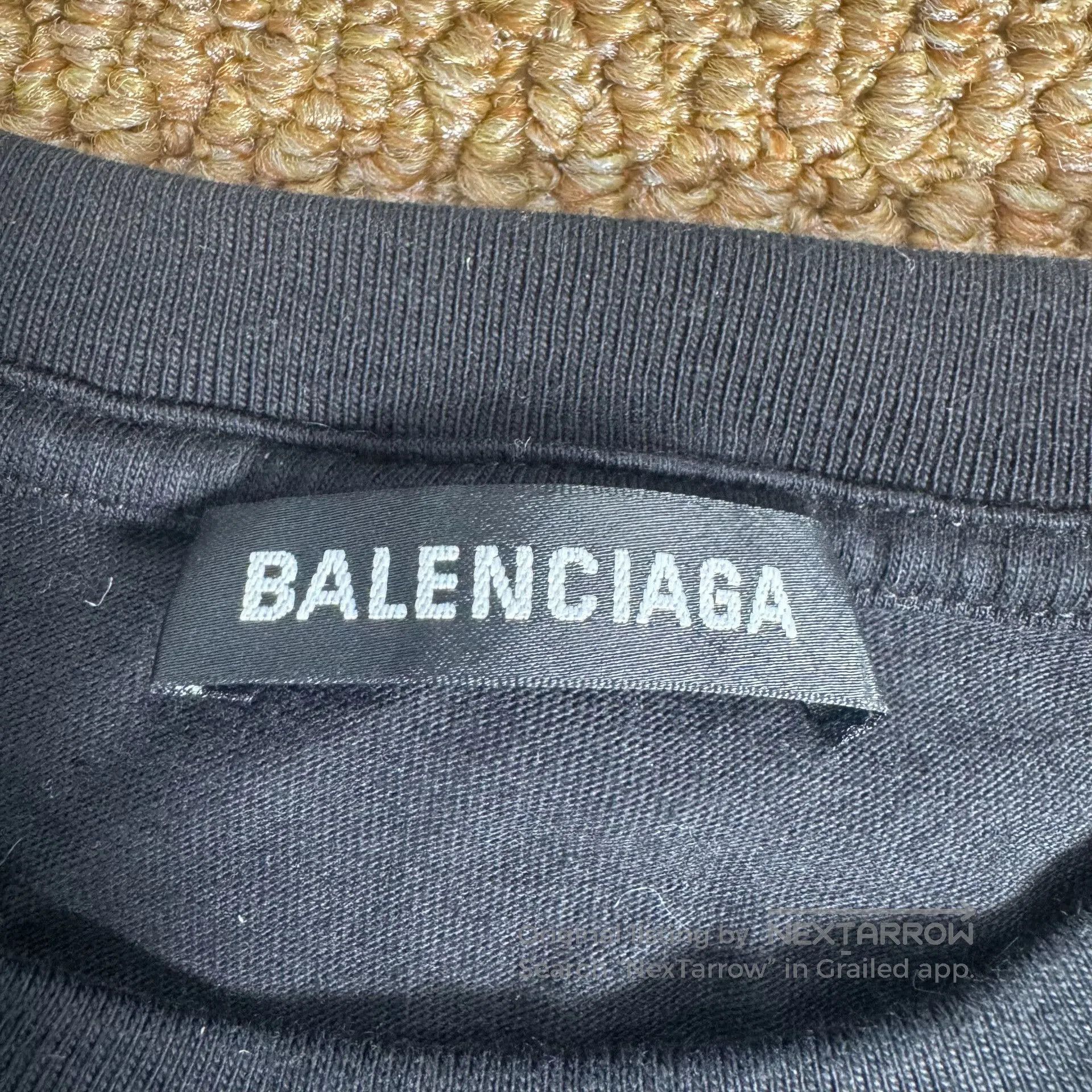 Balenciaga Balenciaga Black Wheat Ear Short Sleeve T. Size US XS / EU 42 / 0 - 4 Thumbnail