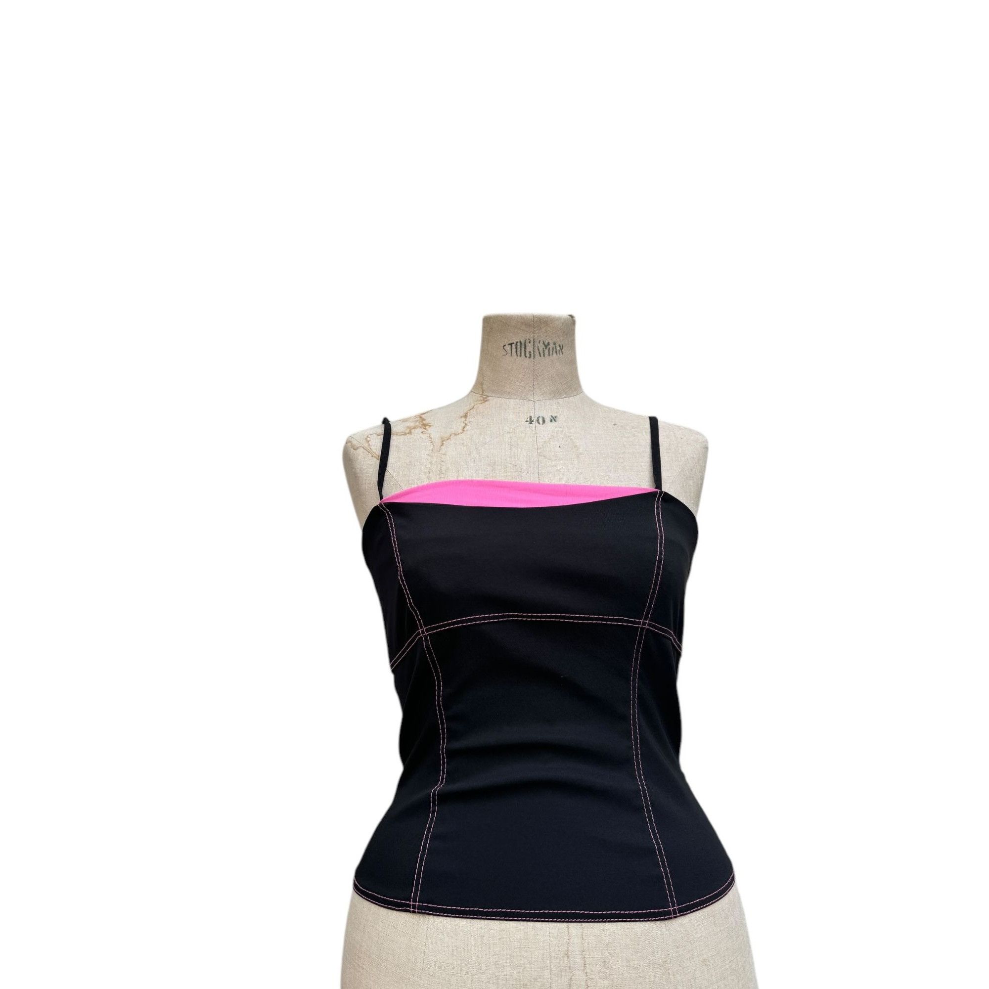 Thierry Mugler Black Pink Bustier Jacket Size S / US 4 / IT 40 - 1 Thumbnail