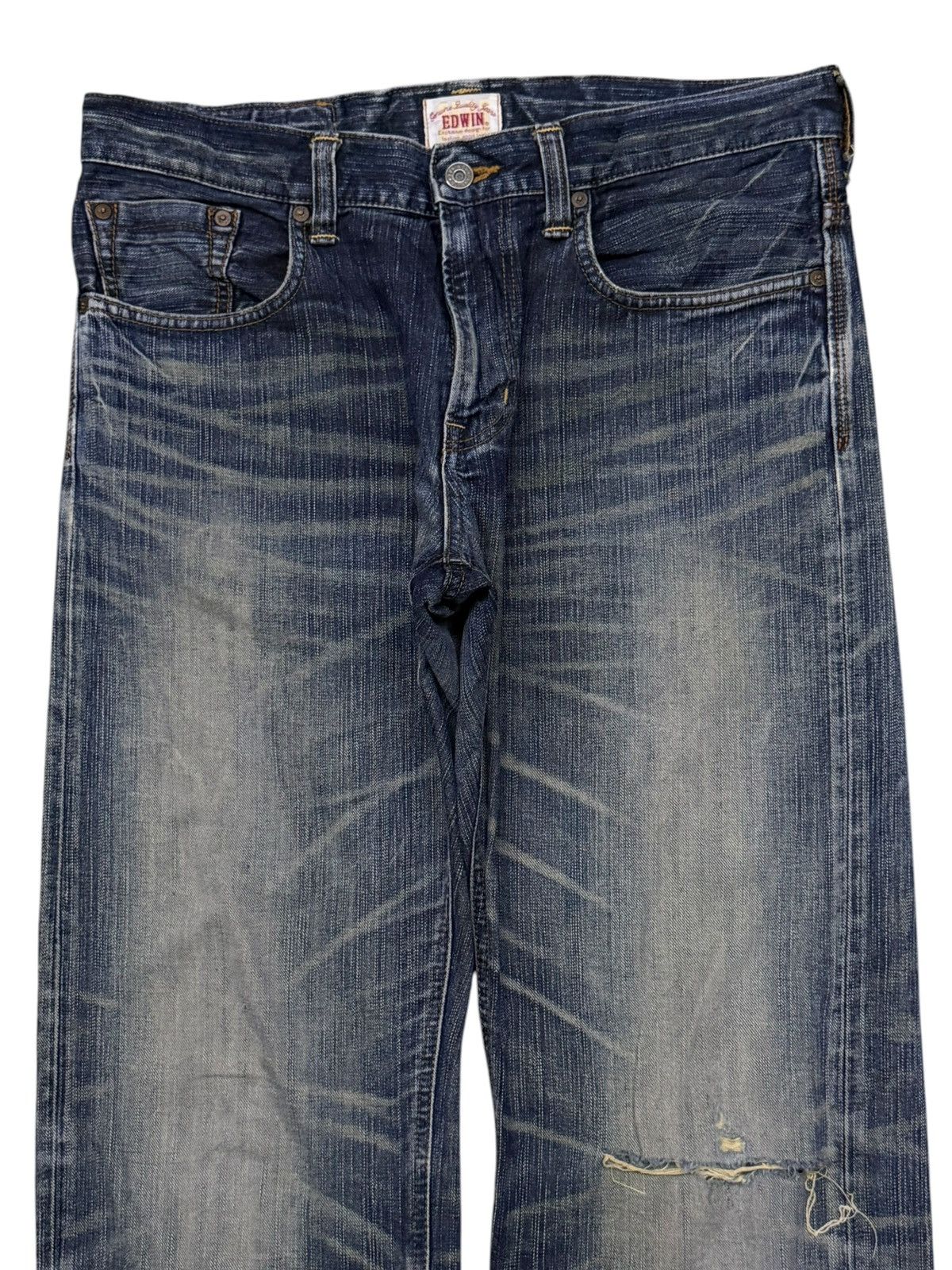 Edwin Vintage Edwin 404 XV Japan Denim Jeans | Loose Straight W35 Size US 35 - 4 Thumbnail