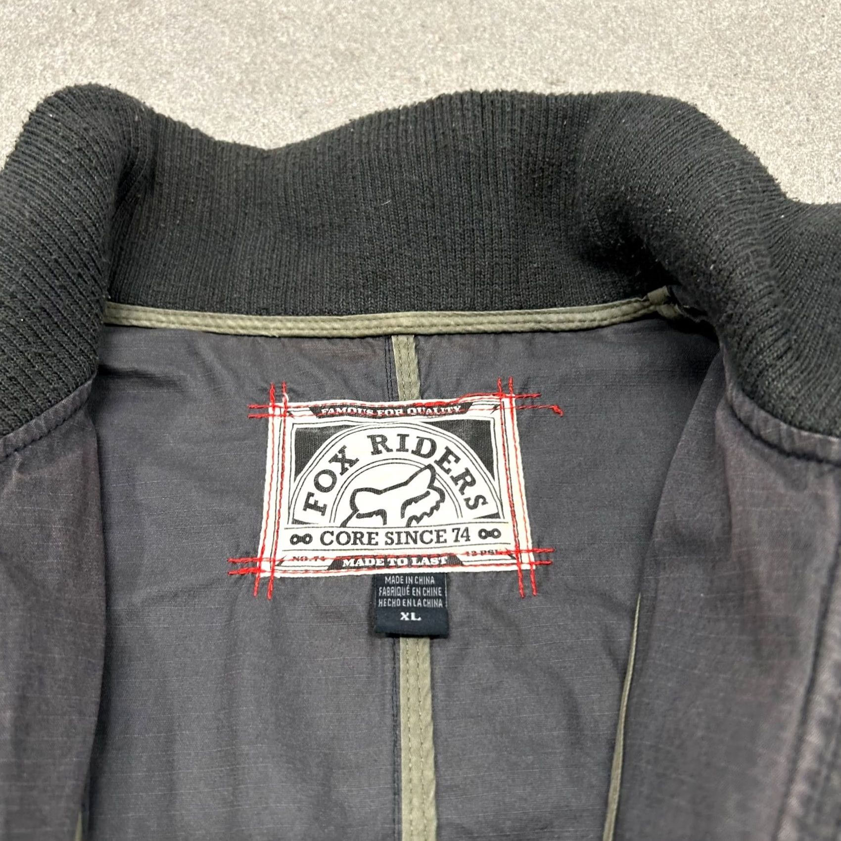 Vintage Fox Racing Jacket Mens XL Gray Ripstop Full Zip Riding Motorcycle Jacket Size US XL / EU 56 / 4 - 5 Thumbnail