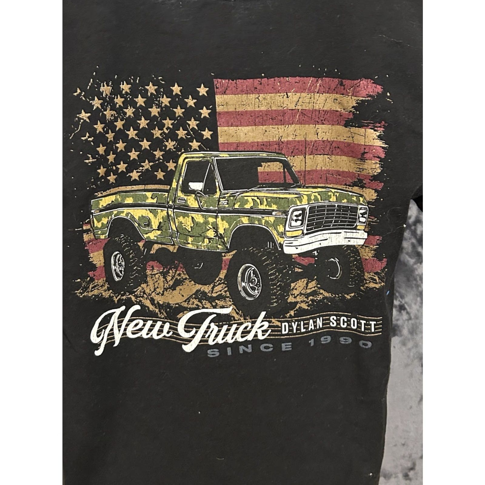 Tultex Dylan Scott New Truck Since 1990 Shirt Adult Medium Black Short Sleeve Country Music Crew Neck Logo Graphic Print Mens Size US M / EU 48-50 / 2 - 5 Thumbnail