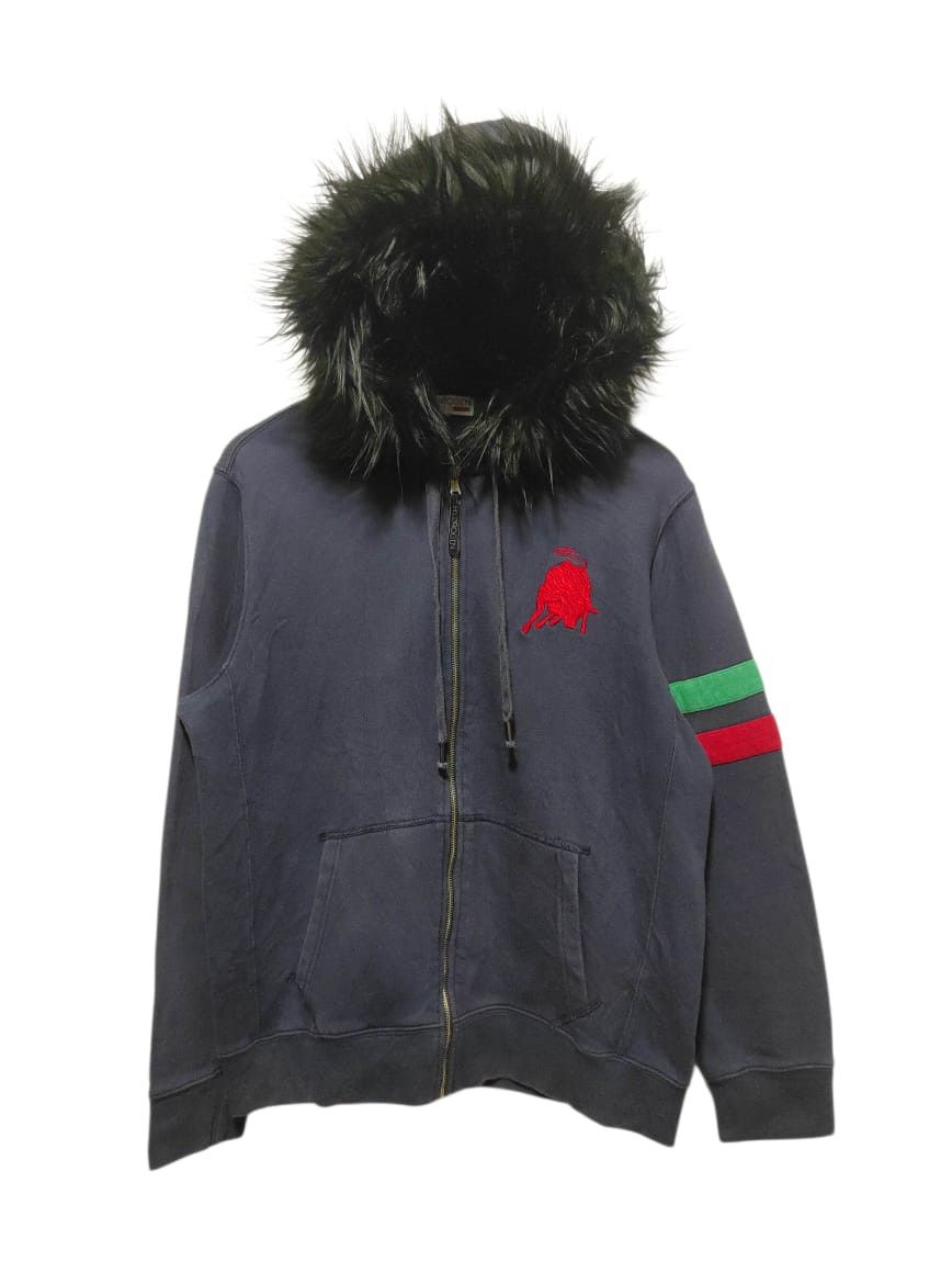 Hysteric Glamour Hydrogen navy faded Zipper Fur Hoodie LGB IfSixWasNine style Size US L / EU 52-54 / 3 - 1 Thumbnail