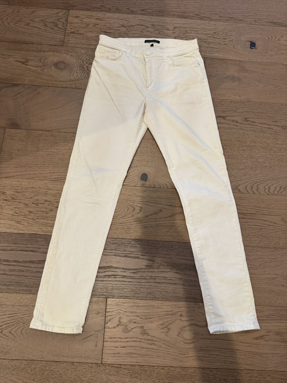MONFRERE Monfrère Slim Fit White Jeans 33 Size US 33 - 2 Thumbnail