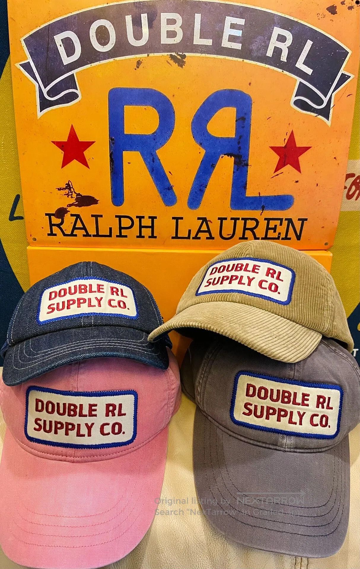 RRL Ralph Lauren vintage double rl denim trucker cap. Size ONE SIZE - 4 Thumbnail