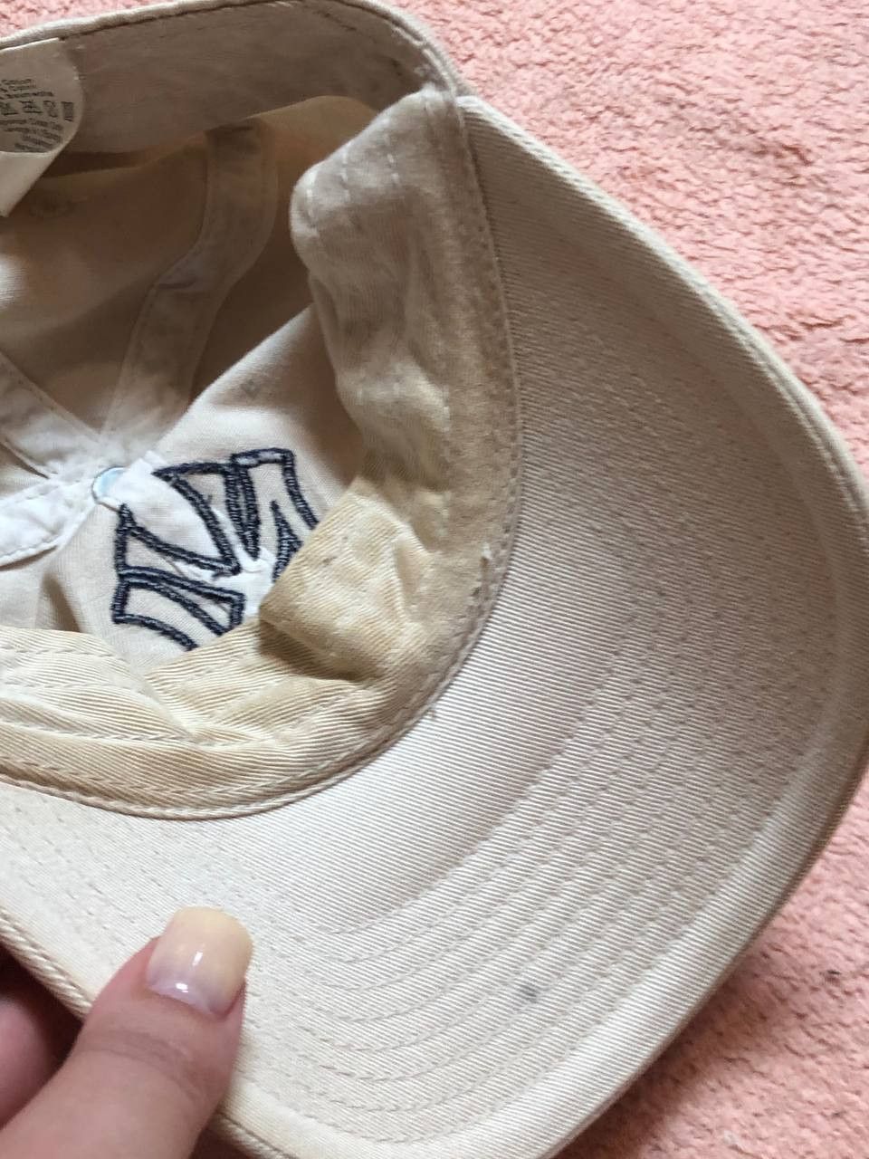 New York Yankees white Cap Y2K New York Yankees Hats Vintage streetwear Size ONE SIZE - 19 Thumbnail