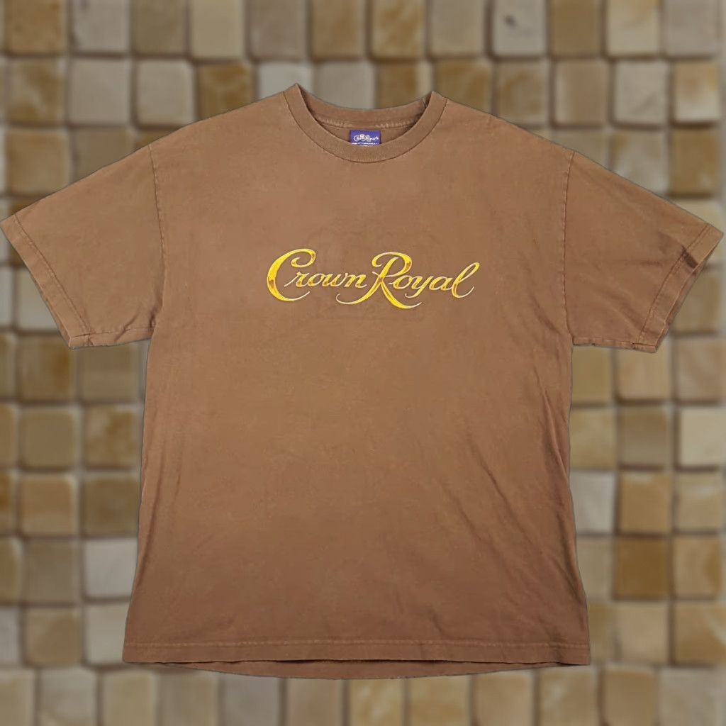 Spell Vintage Crown Royal T-Shirt Men XL Brown 00s 90s Retro Logo Alcohol Summer Size US XL / EU 56 / 4 - 1 Thumbnail