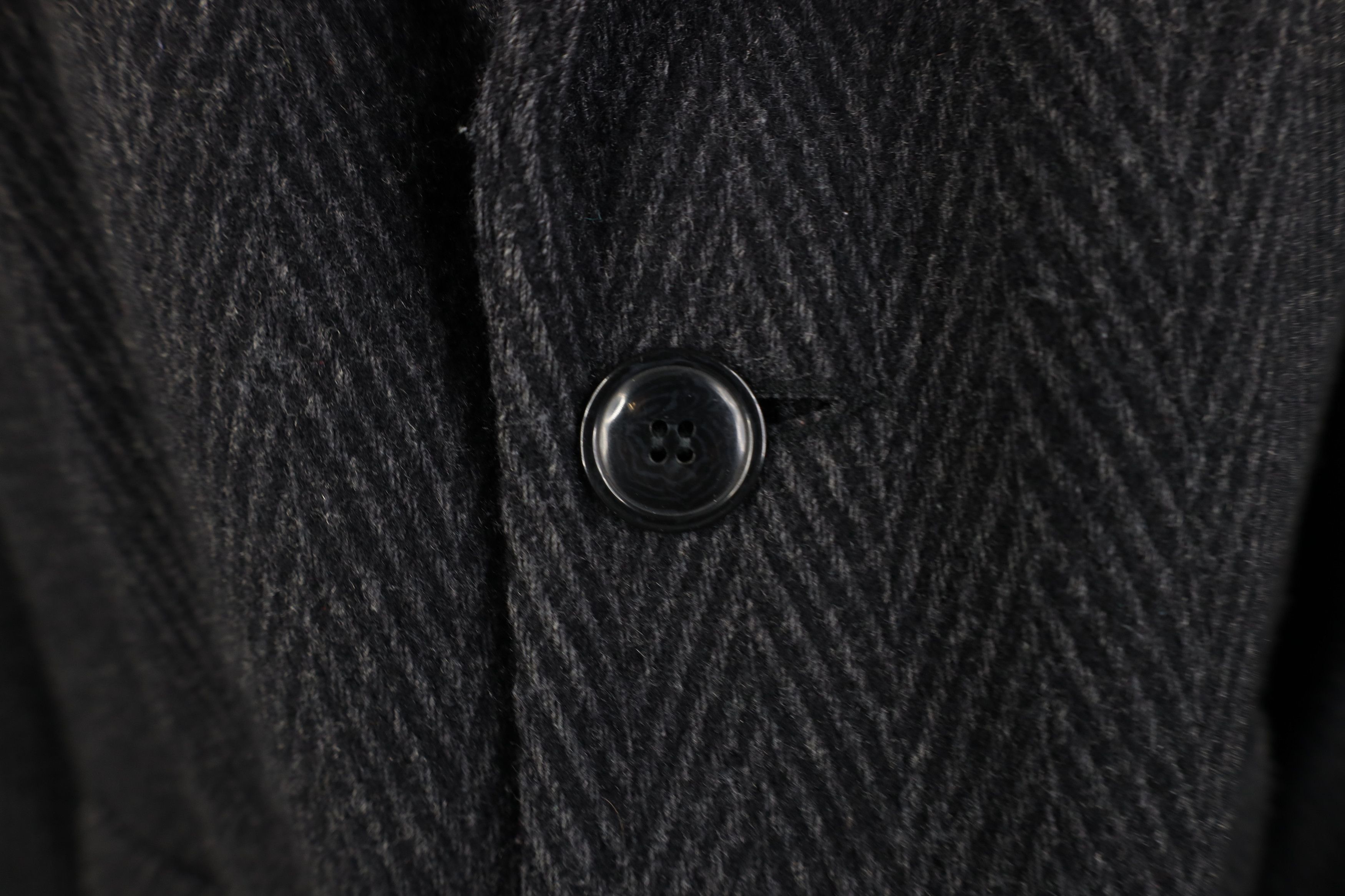 Eddie Bauer Vintage 90s Eddie Bauer Herringbone Overcoat Jacket Black Size US XL / EU 56 / 4 - 6 Thumbnail