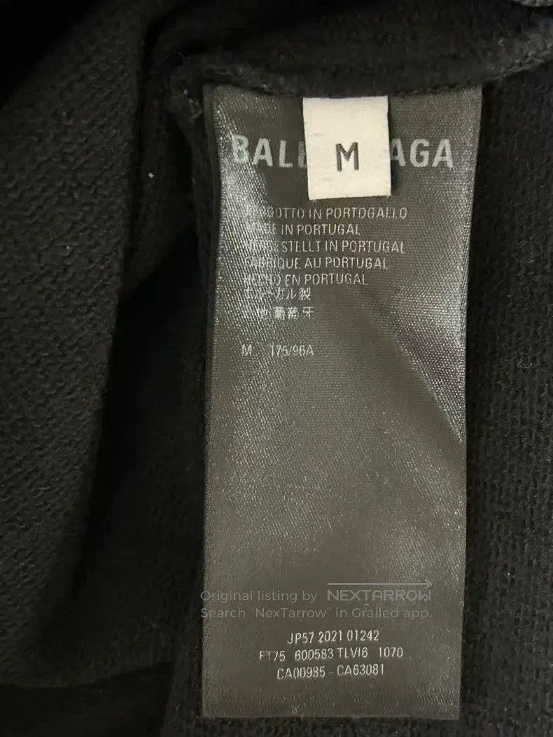 Balenciaga Balenciaga Black Hooded Sweatshirt Size US M / EU 48-50 / 2 - 4 Thumbnail