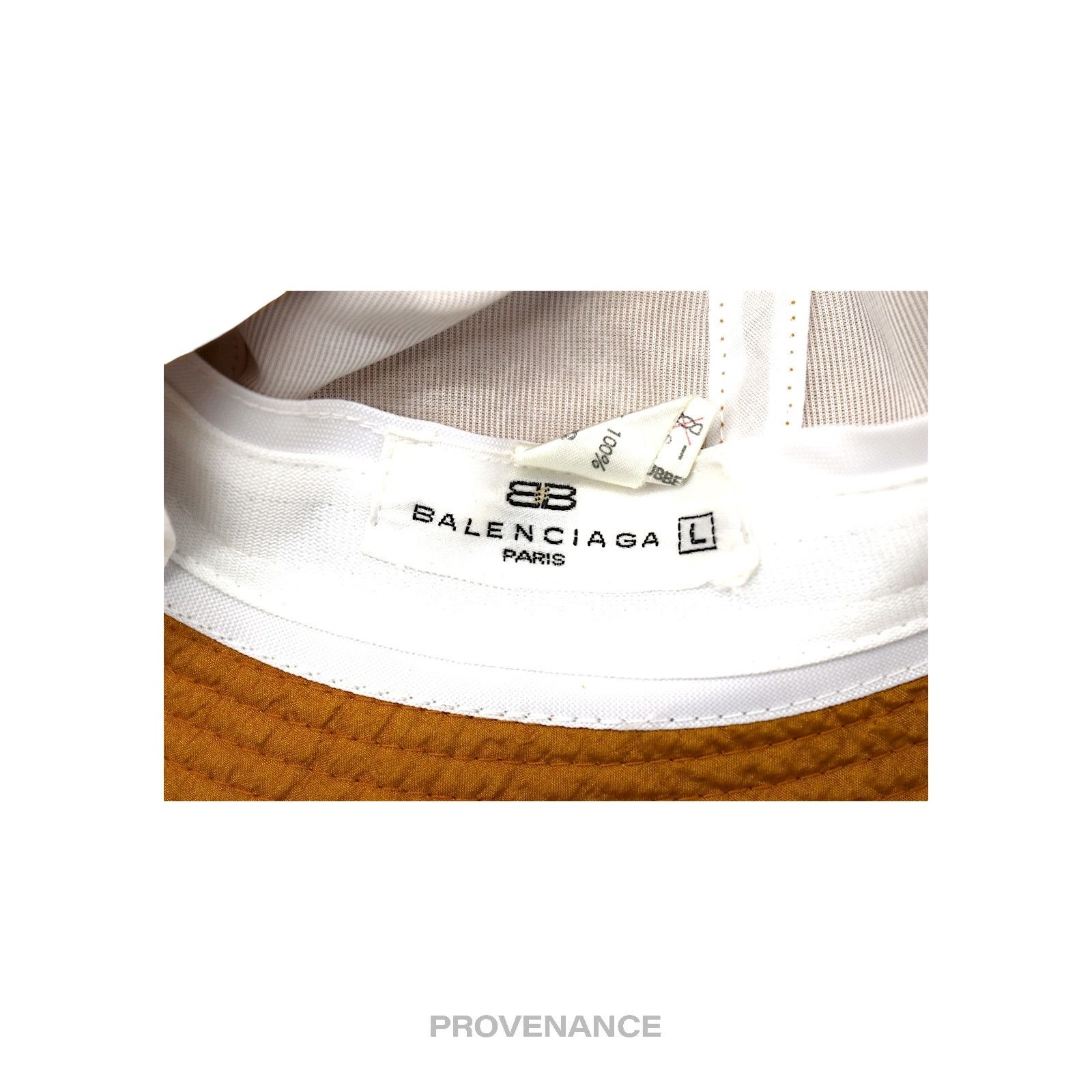 ? Balenciaga BB Logo Embroidered Bucket Hat - Golden Ochre display picture 1
