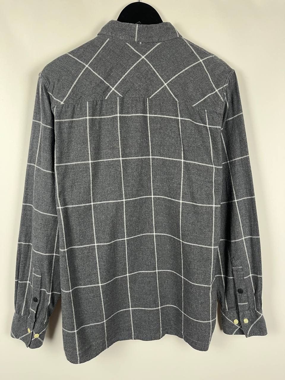 Bogner Bogner Men's Gray Plaid Flannel Shirt Size US L / EU 52-54 / 3 - 2 Thumbnail