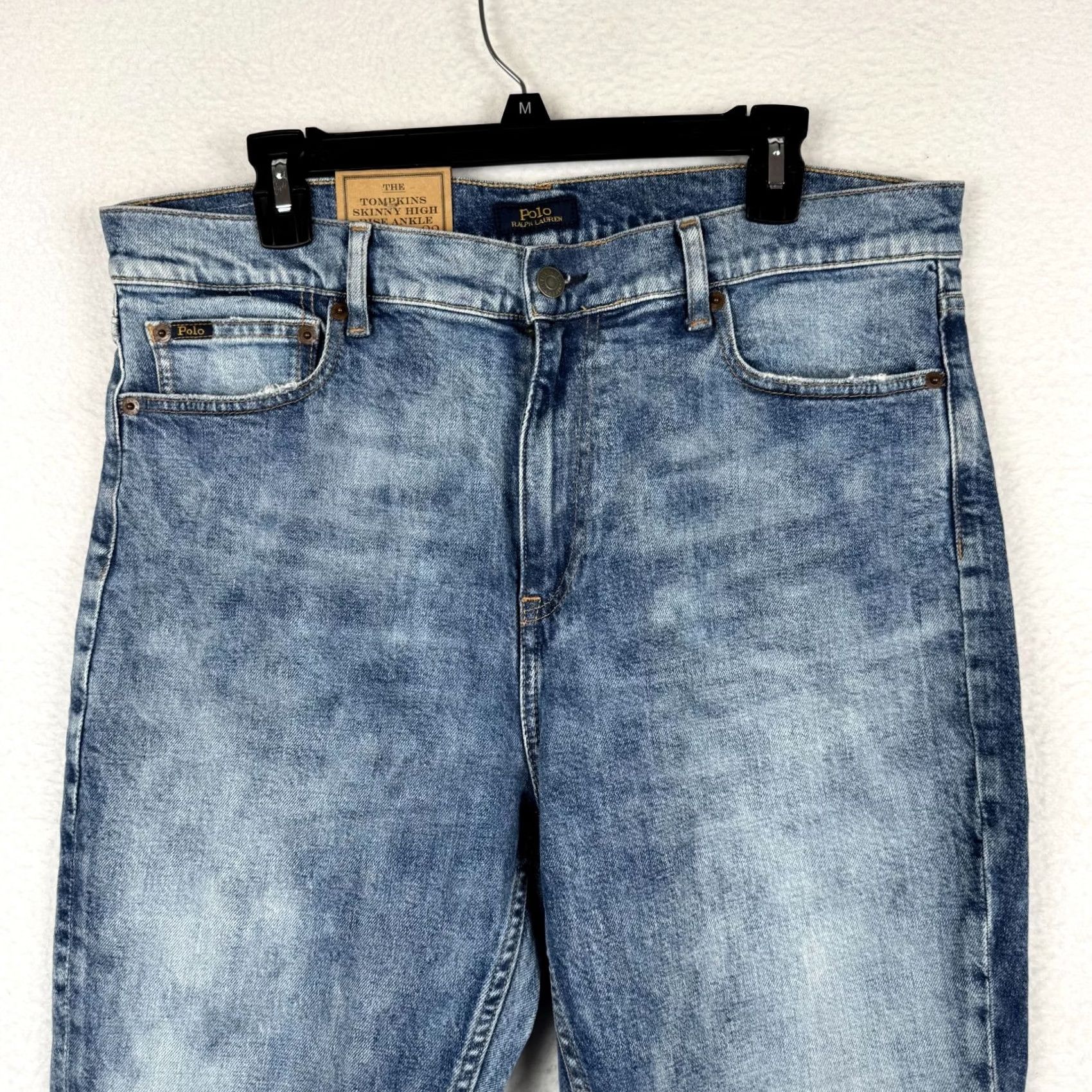 Polo Ralph Lauren Polo Ralph Lauren Jeans Womens 32 Blue NWT Women Tompkins Skinny Mid Rise Ankle Stretch Size 24" / US 00 / IT 34 - 3 Thumbnail