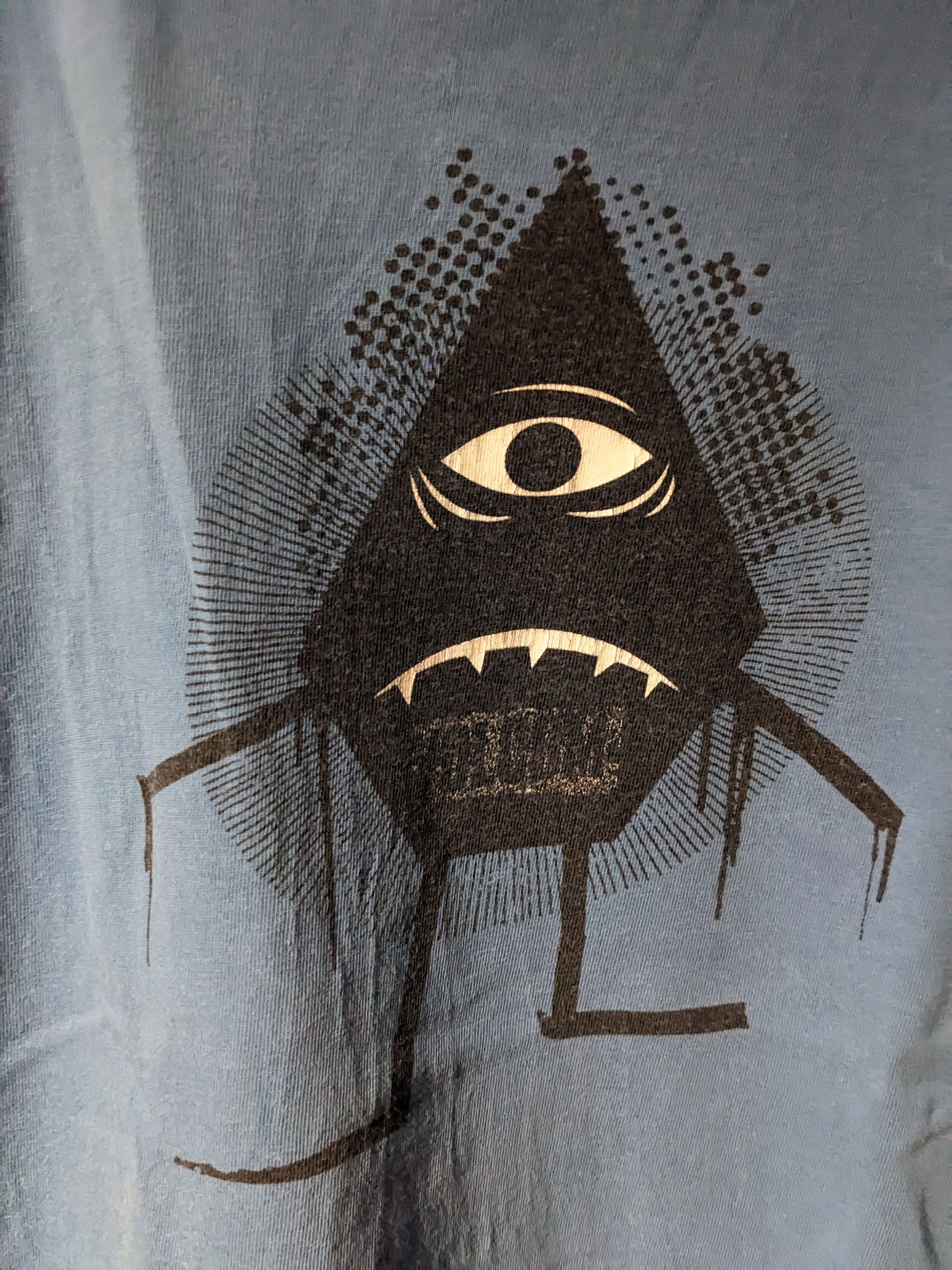 Volcom Vintage Y2K Volcom Triangle Monster Blue Kids Large T-Shirt Size US L / EU 52-54 / 3 - 2 Thumbnail