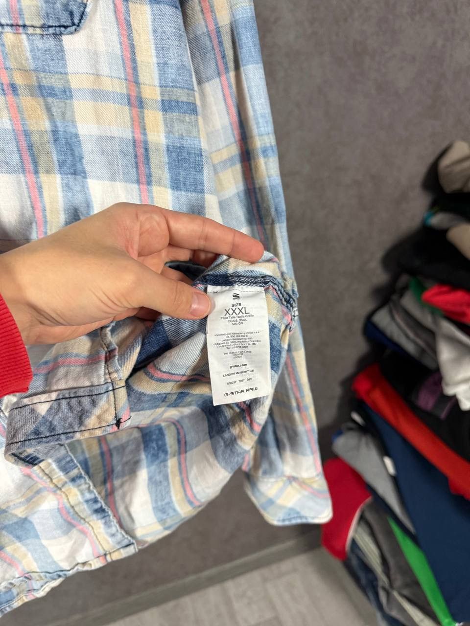 G-Star G Star Raw designer double pocket checkered shirt Size US XXL / EU 58 / 5 - 6 Thumbnail
