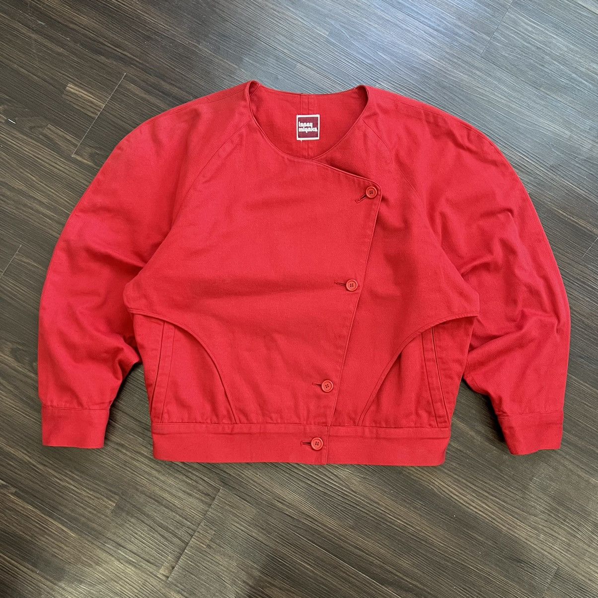 🔥 Vintage 70's RED Issey Miyake Raglen Sleeve bomber jacket
