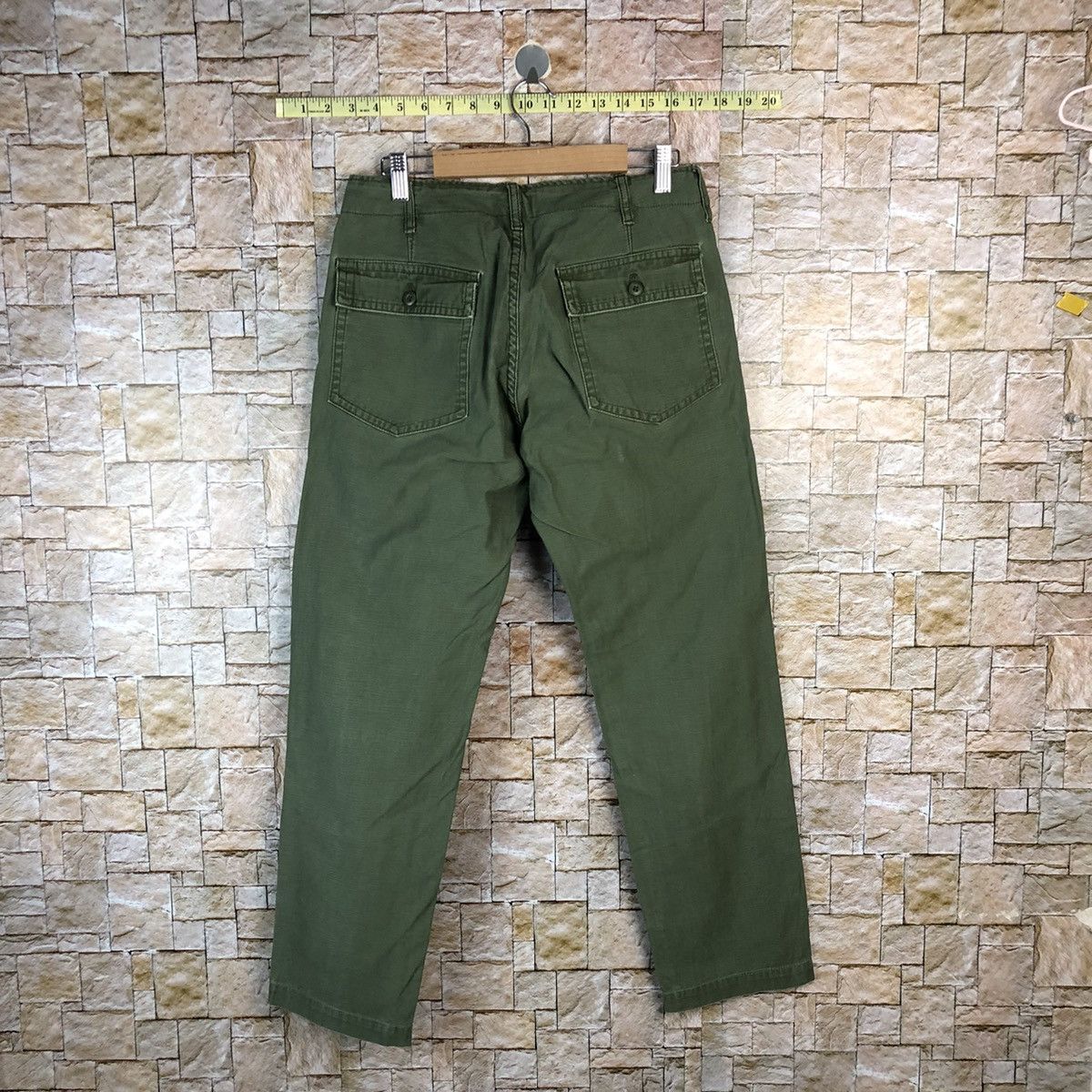 Japanese Brand Back Number Green cargo Pants #A1023 Size US 28 / EU 44 - 11 Thumbnail