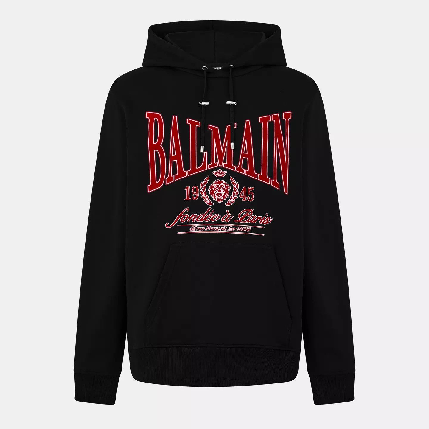 Balmain o1g2r1mq0426 Pull Over Hoodie in Black Size US L / EU 52-54 / 3 - 1 Thumbnail