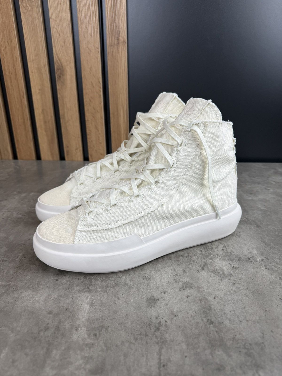 Adidas Adidas Y-3 Nizza High Off White Sneakers Size US 10.5 Size US 10.5 / EU 43-44 - 1 Thumbnail