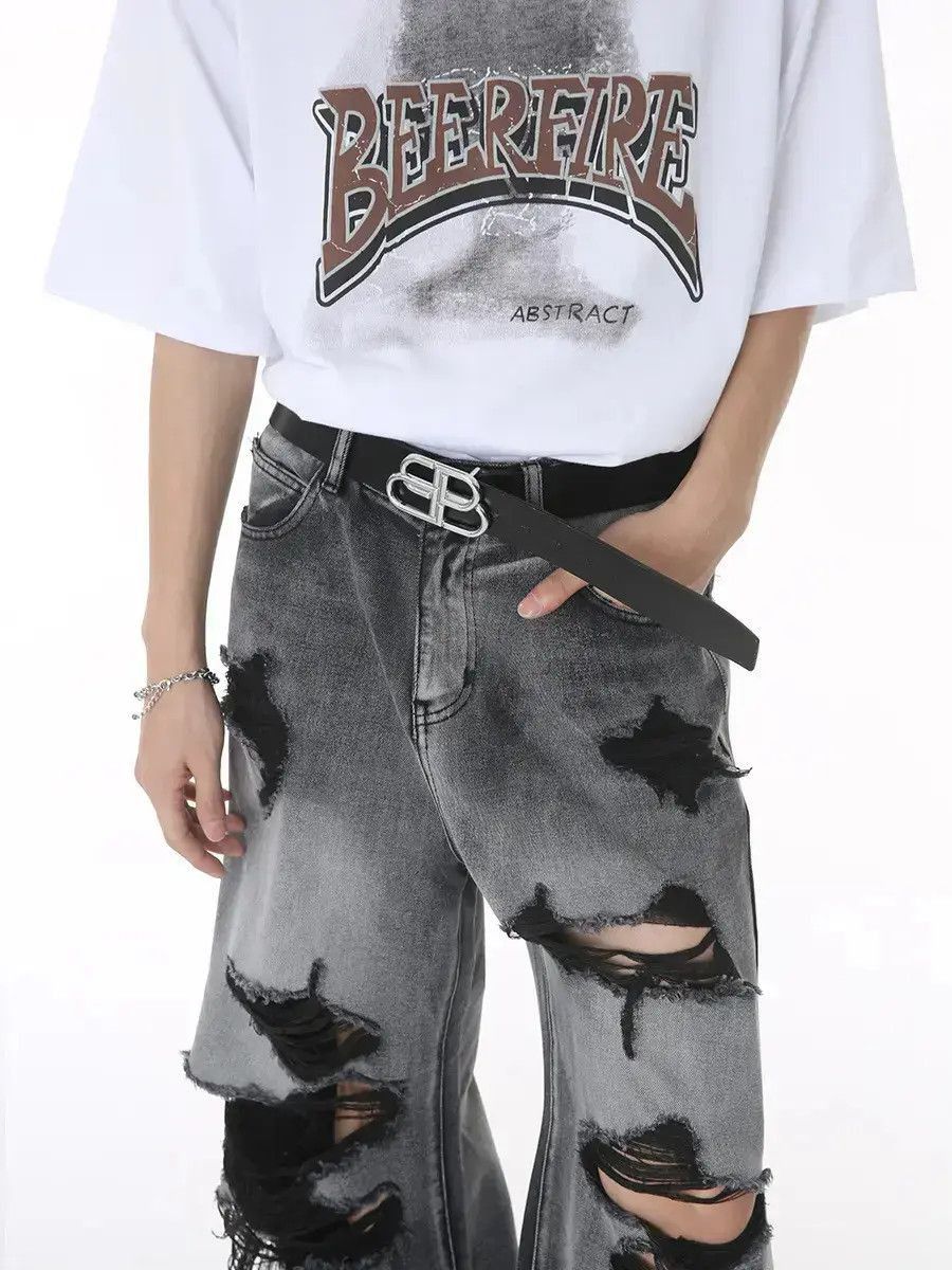 Japanese Brand High street hip-hop ripped jeans Size US 32 / EU 48 - 4 Thumbnail