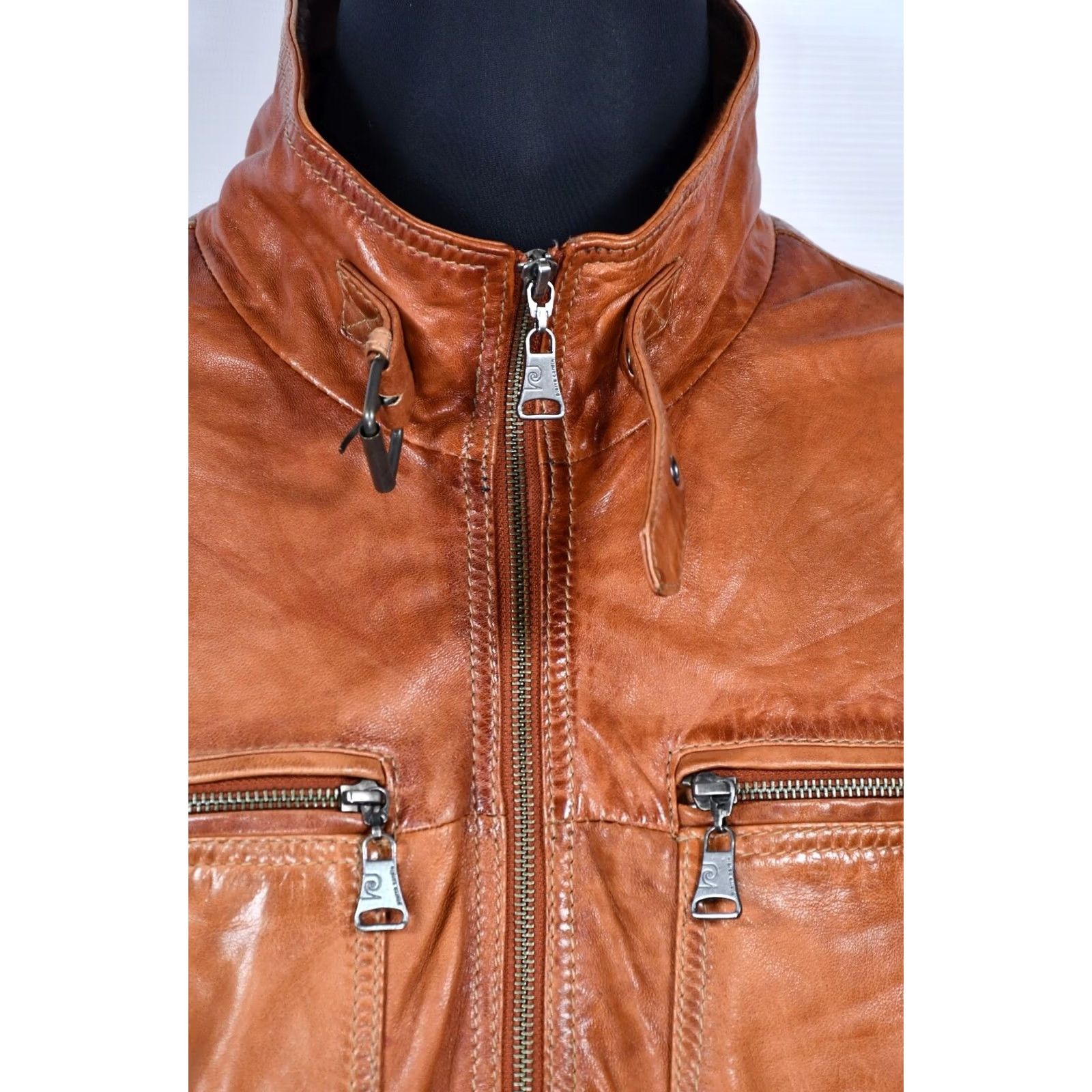 Pierre Cardin Pierre Cardin Paris Jacket Leather 58/49R Mens Orange Burnt Leather Jacket Regular XL? Size US M / EU 48-50 / 2 - 3 Thumbnail