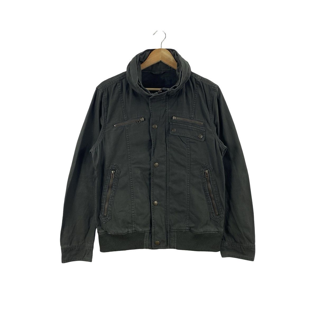 Von Dutch VON DUTCH Olive Hooded Field Bomber Jacket Multi Pocket Size US L / EU 52-54 / 3 - 1 Thumbnail