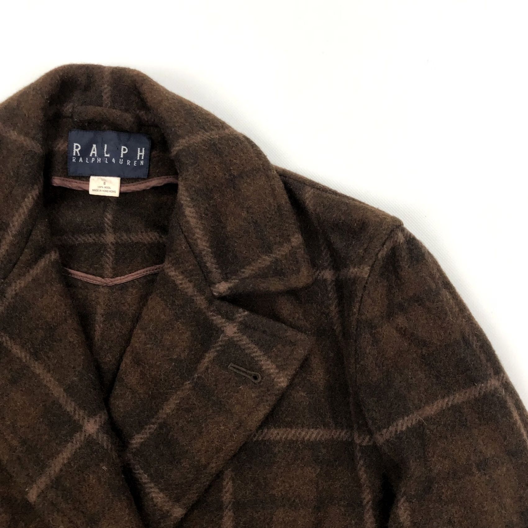 Ralph Lauren Ralph Lauren Women's Coat Plaid Wool Double Breasted Pea Coat Jacket Size 8 Wool Blended Outdoor Fall Winter Cleated Pockets Buttoned - Mens Size M / US 6-8 / IT 42-44 - 2 Thumbnail