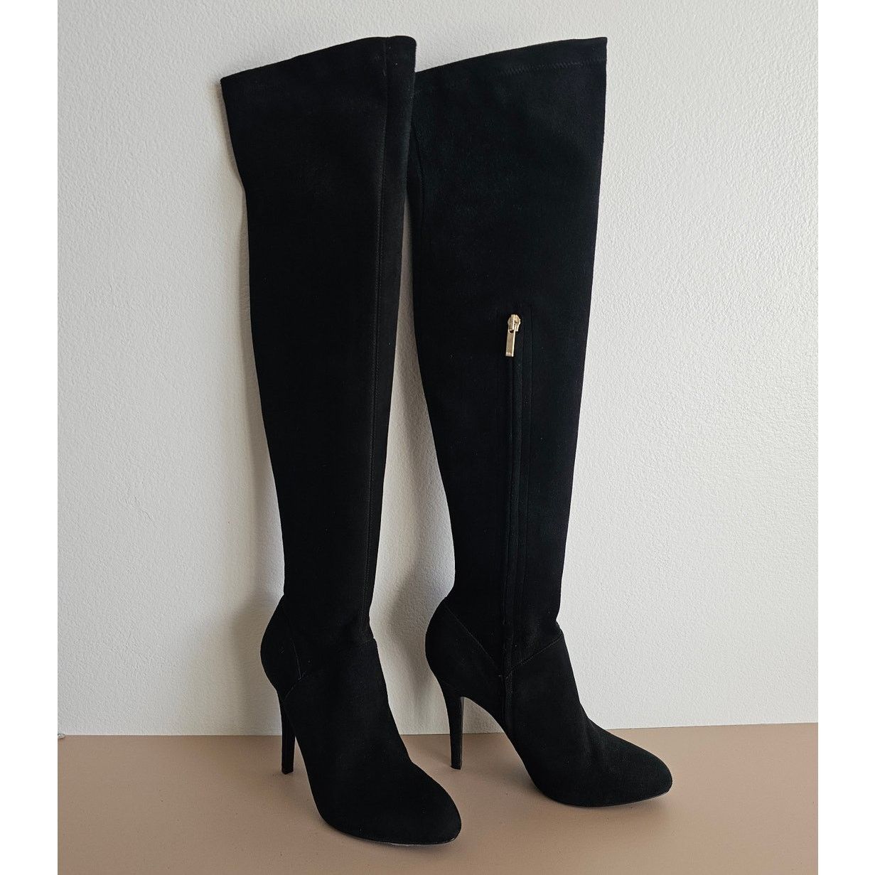 Karen Millen Karen Millen Leather Suede Tall Over the Knee Boots 41 10 Size US 10 / IT 40 - 1 Thumbnail