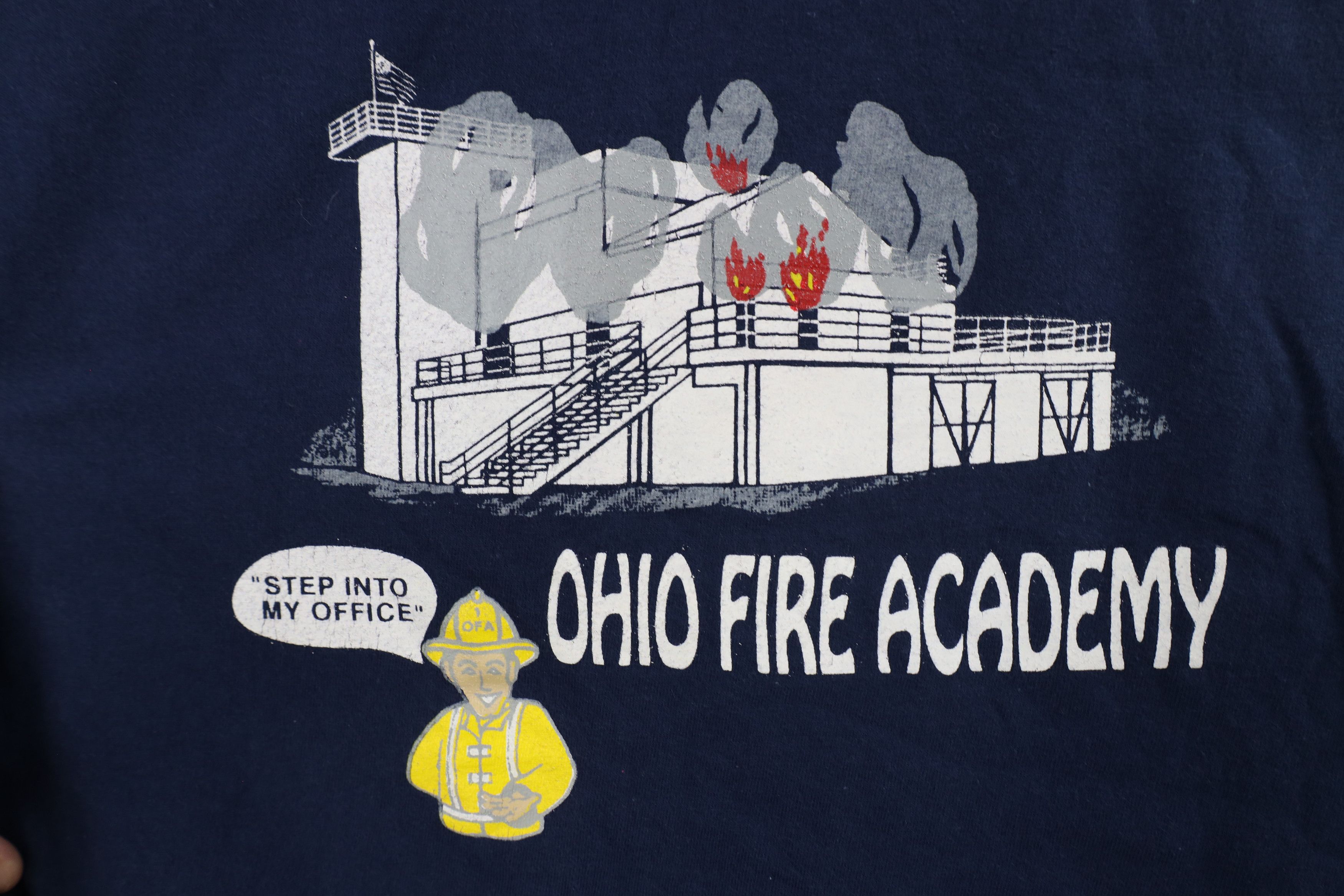 Vintage Vintage 90s Ohio Academy Fire Attack Long Sleeve T-Shirt Size US M / EU 48-50 / 2 - 4 Thumbnail