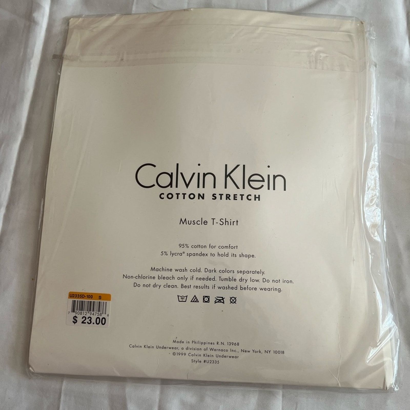 Calvin Klein Calvin Klein Shirt 1pc Cotton Stretch Muscle White Sz S NWT Size US S / EU 44-46 / 1 - 2 Thumbnail