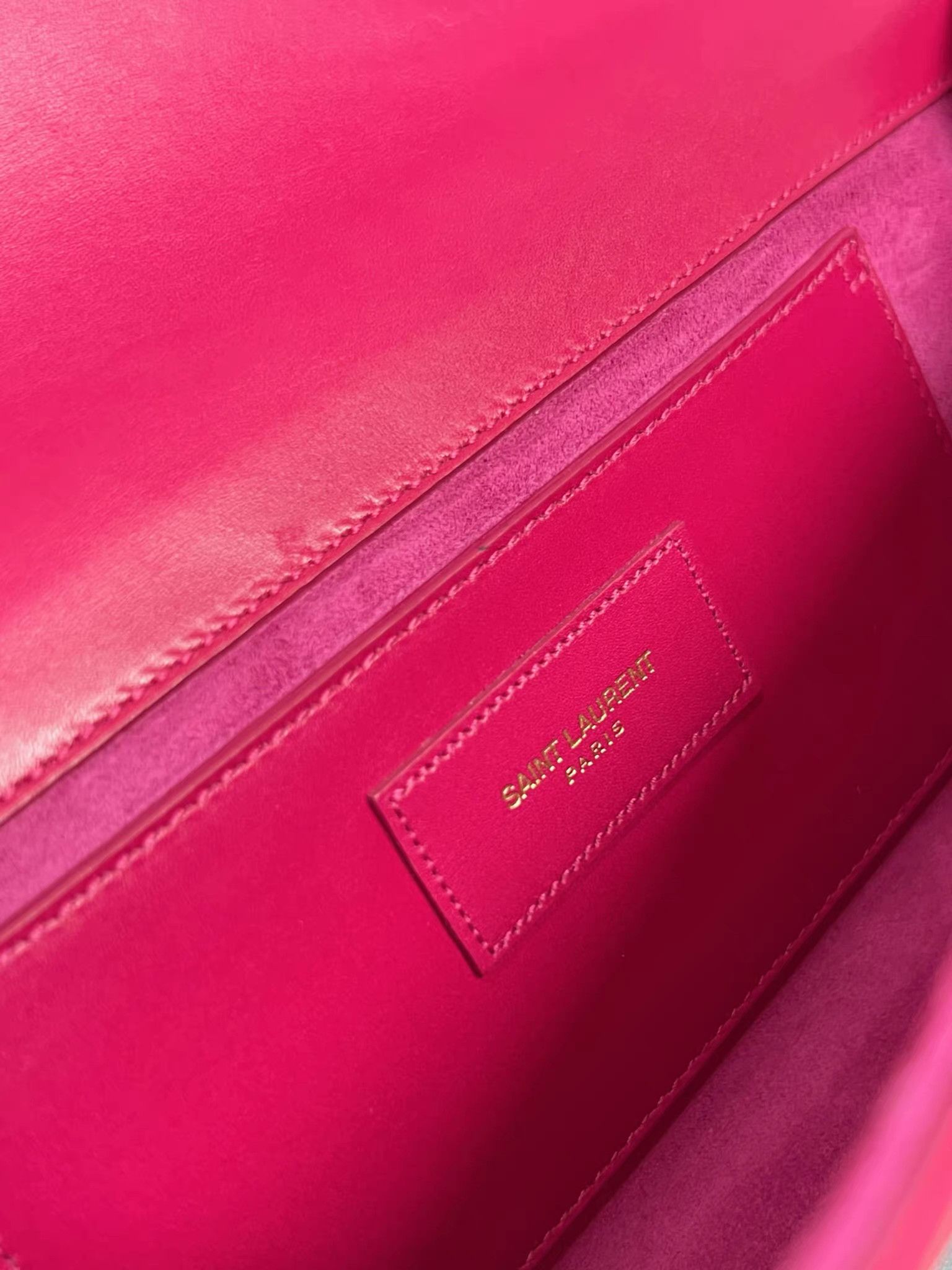 Saint Laurent Paris YSL Saint Laurent Magenta Flap Clutch K15 Size ONE SIZE - 6 Thumbnail