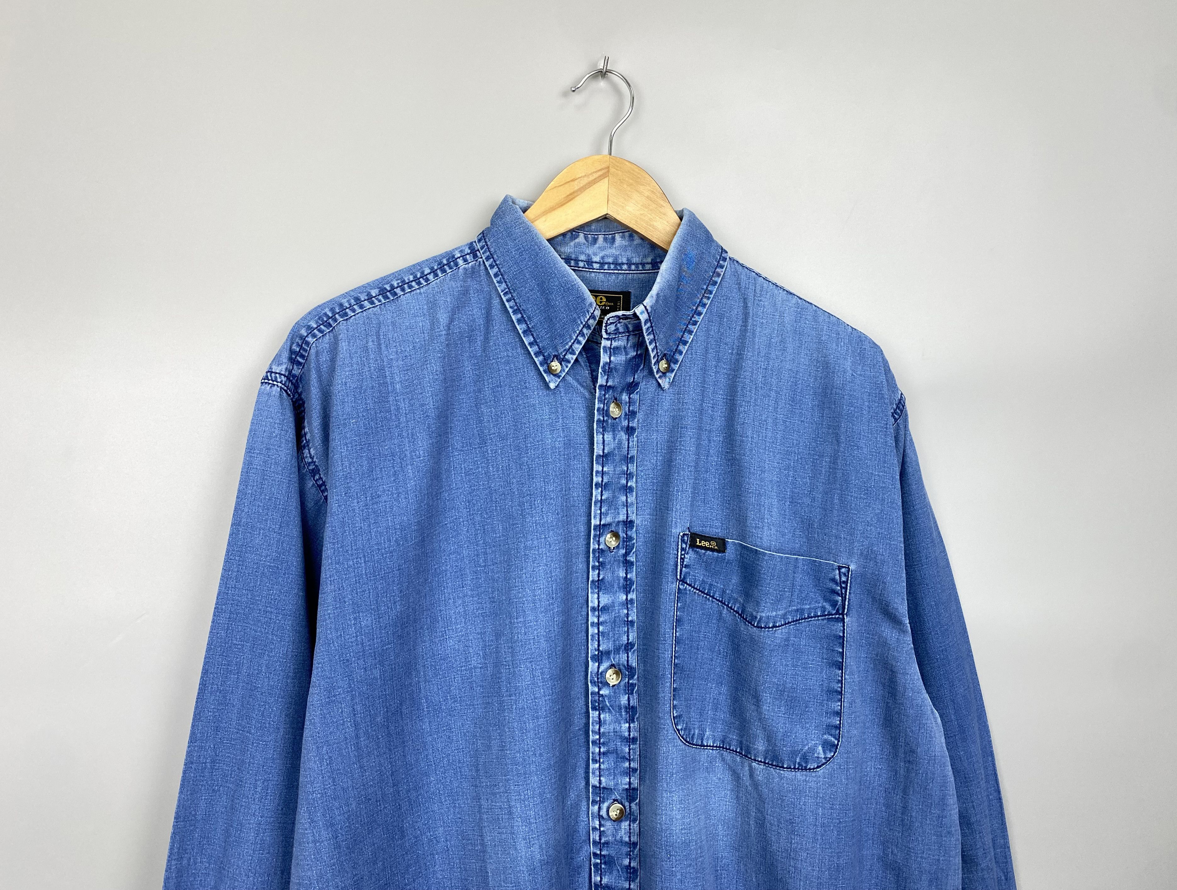 Lee Vintage LEE Union Made Denim Shirt Size US L / EU 52-54 / 3 - 2 Thumbnail