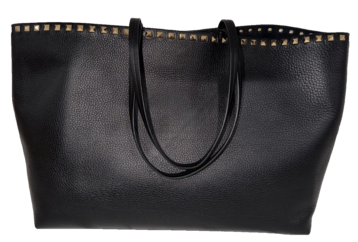 Valentino Valentino Garavani Rockstud Leather Gold Tote Shoulder Bag Size ONE SIZE - 19 Thumbnail