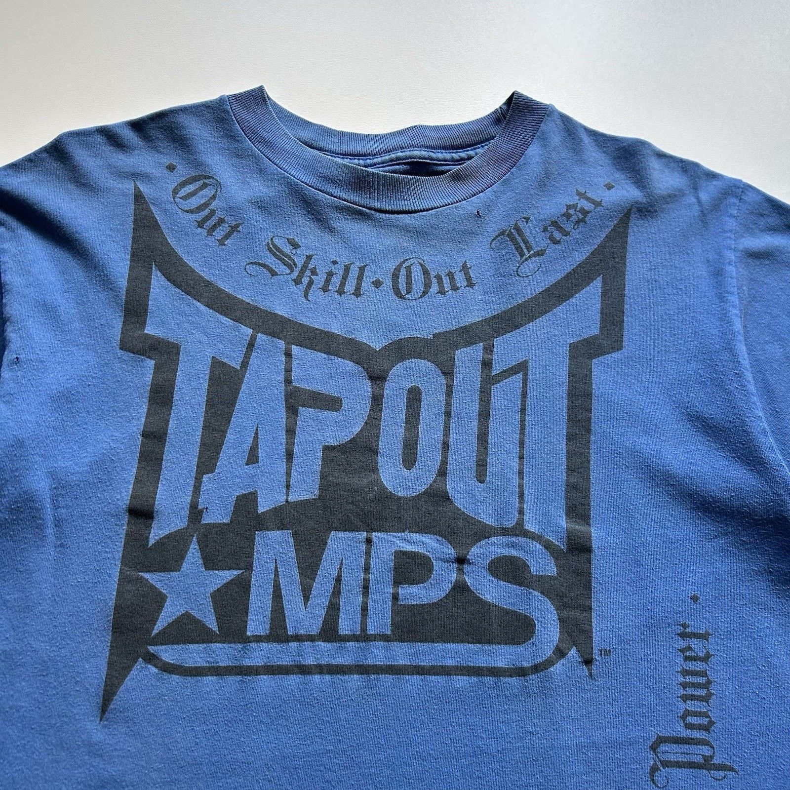 Tapout Vintage TAPOUT MPS T Shirt Y2K MMA Promo Medium Faded Blue Size US M / EU 48-50 / 2 - 2 Thumbnail