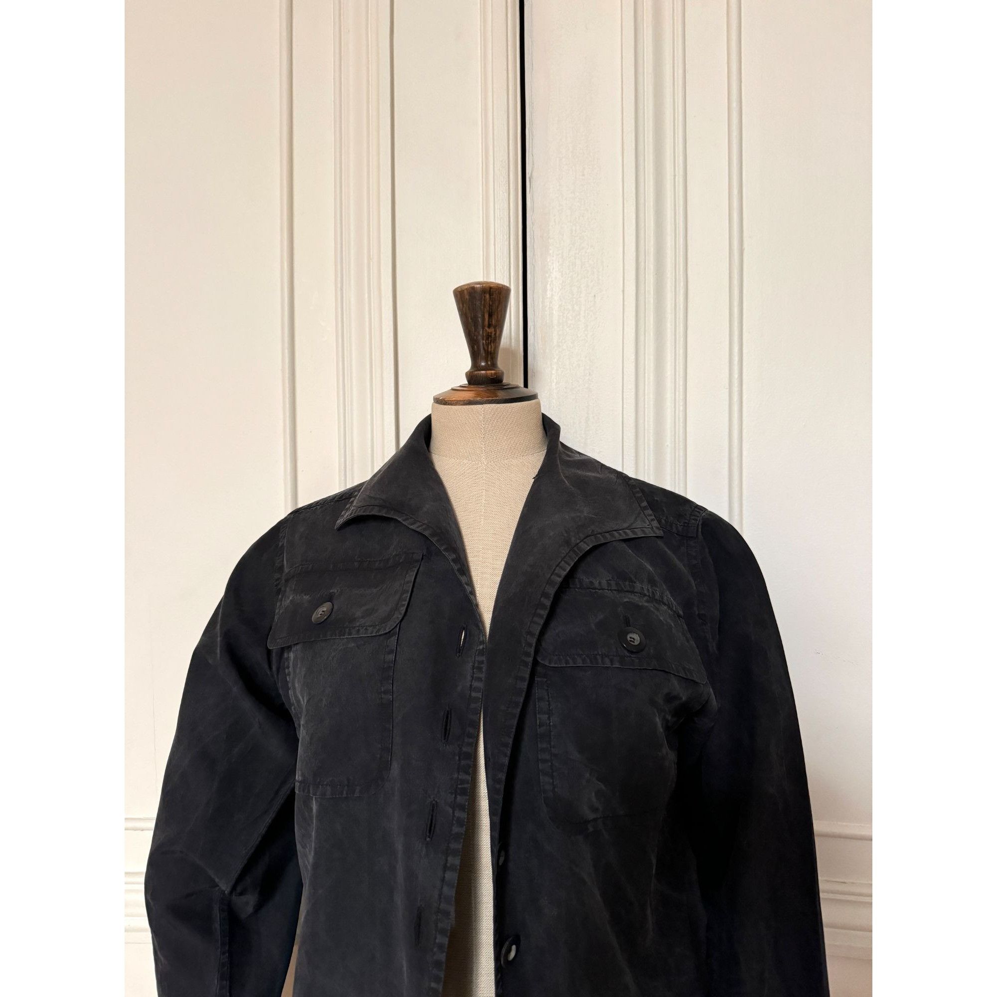 Yves Saint Laurent Haute Couture Black Silk Size M / US 6-8 / IT 42-44 - 4 Thumbnail