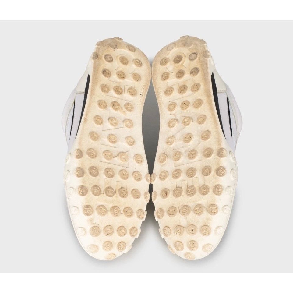 Chanel Chanel White Textile Sneakers - Size 37 Size US 6 / IT 36 - 5 Thumbnail