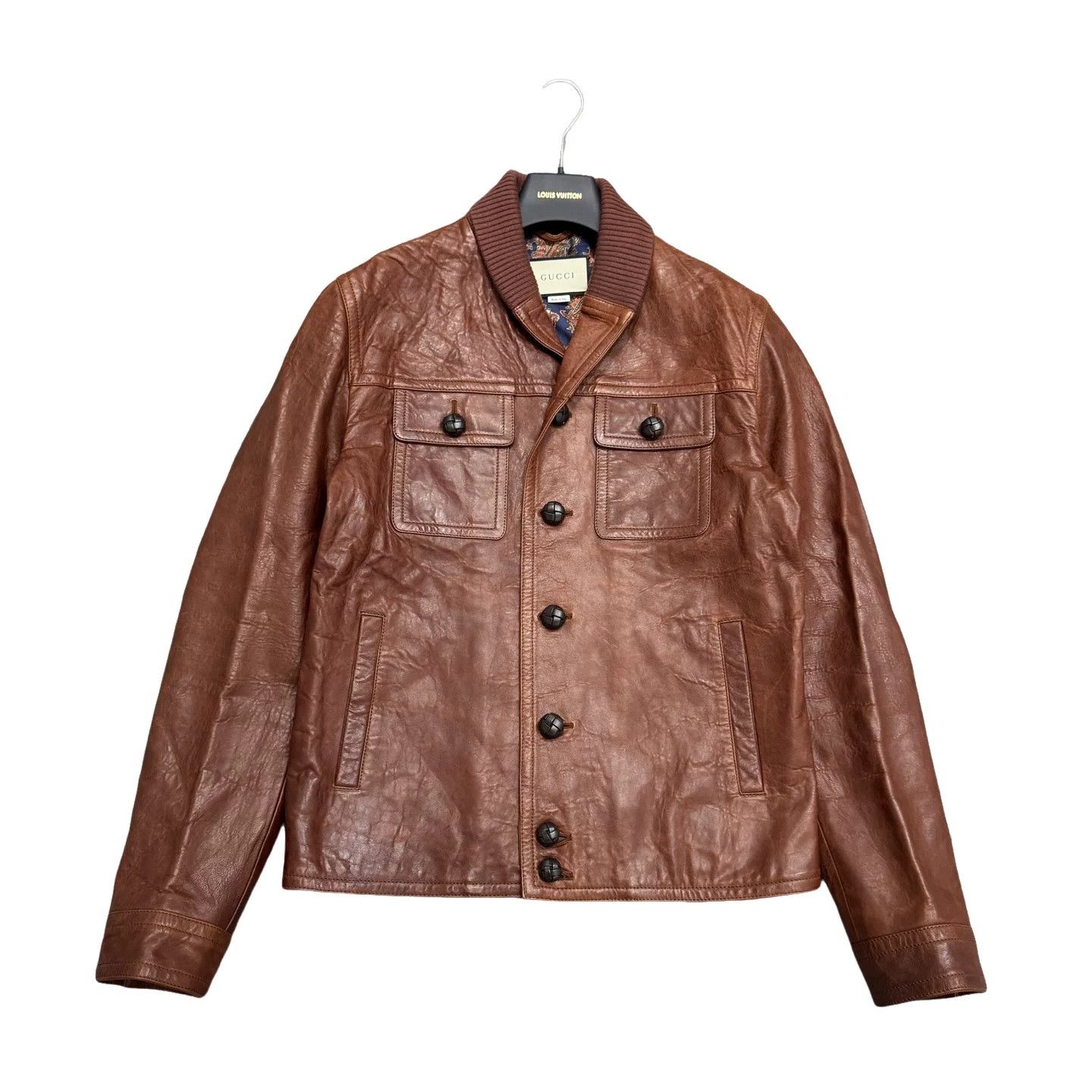 Gucci Gucci Lambskin Leather Jacket Size 50 Size US M / EU 48-50 / 2 - 1 Thumbnail