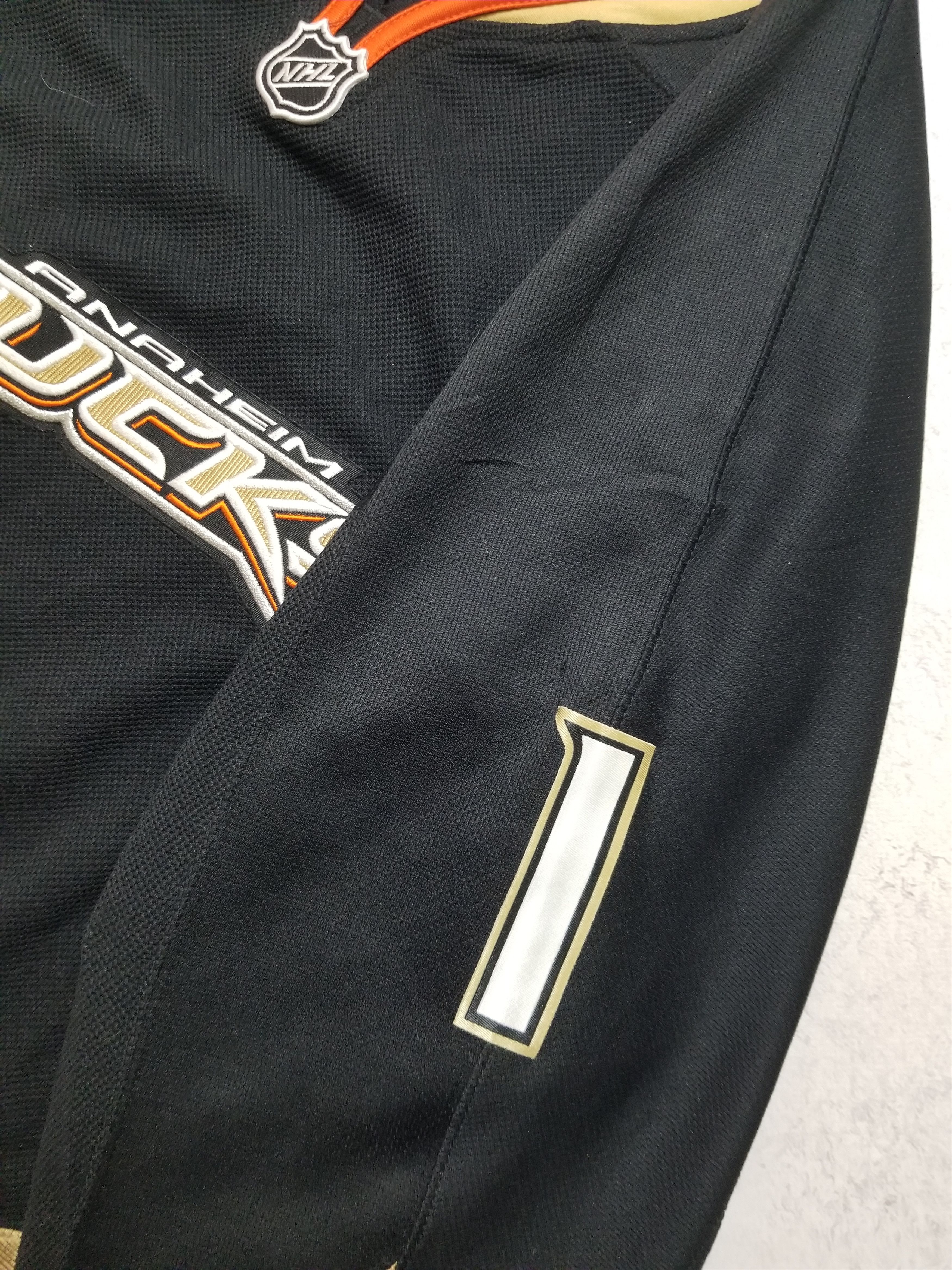 Reebok Anaheim Ducks #1 Jonas Hiller Signed Autographed Jersey Size US XL / EU 56 / 4 - 9 Thumbnail