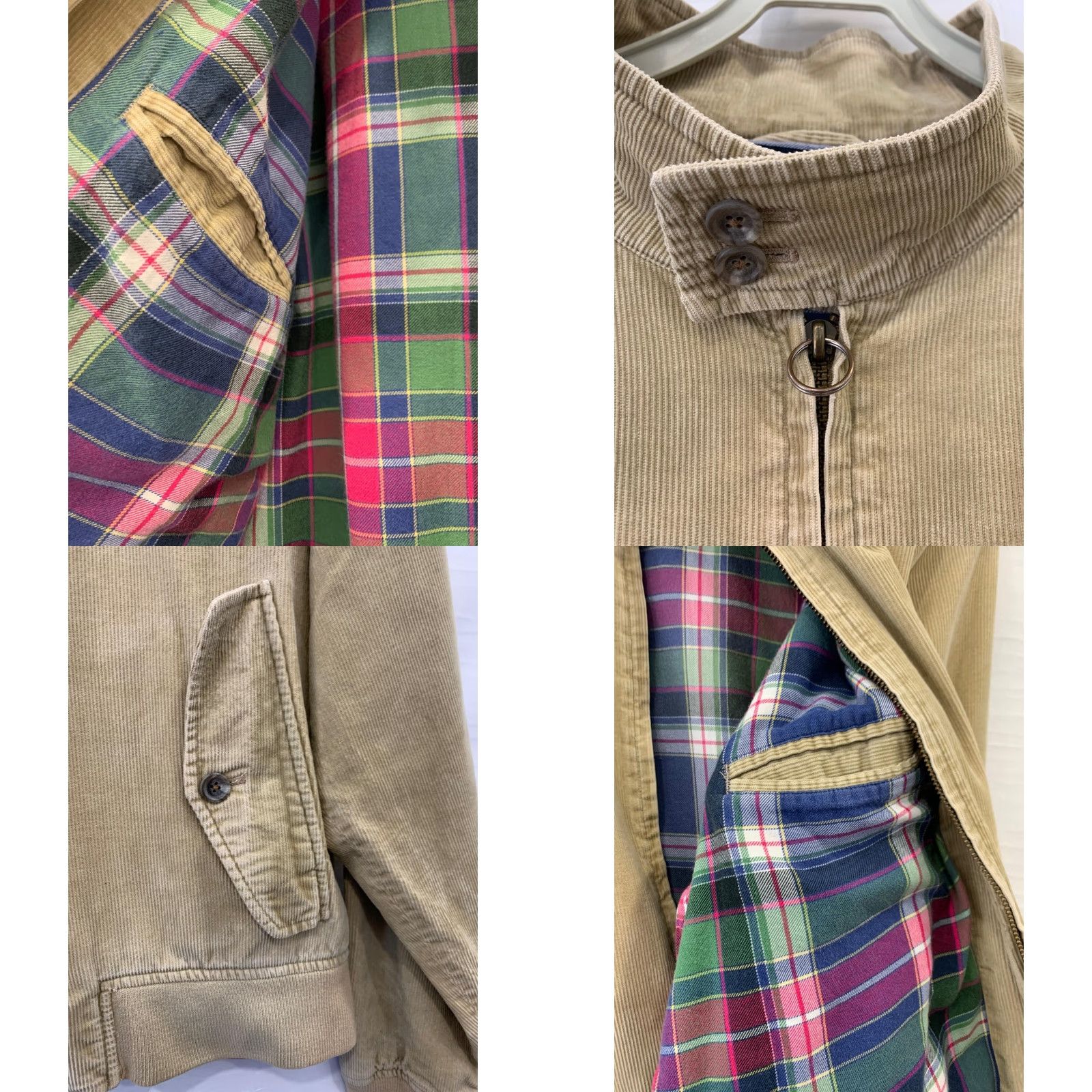 Ralph Lauren Polo Ralph Lauren Corduroy Jacket Mens L Zip Front Plaid Lined Tan Brown Front Zip Jacket Size US L / EU 52-54 / 3 - 8 Thumbnail