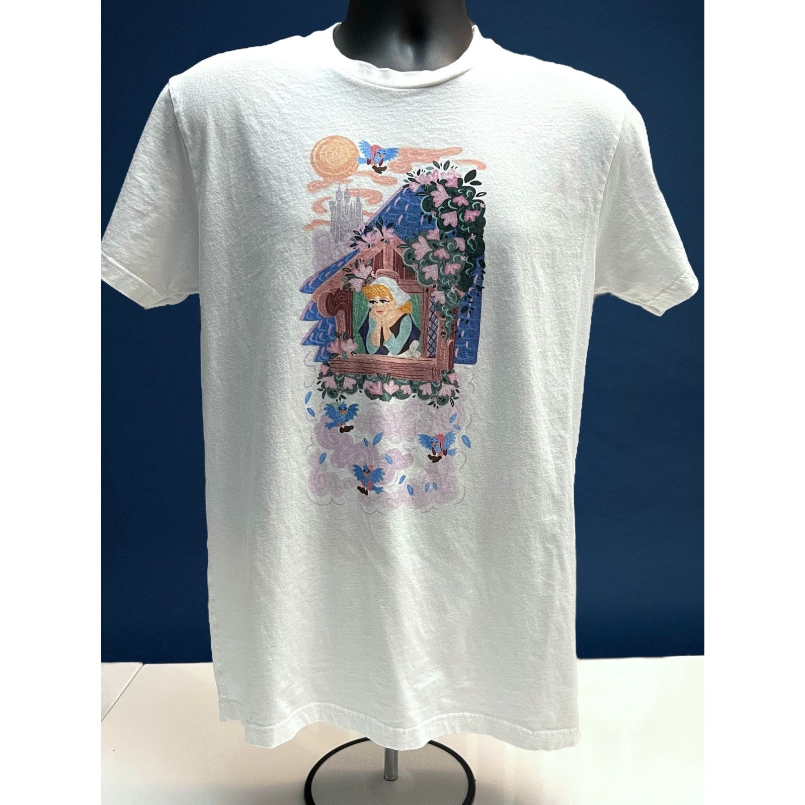Next Level Apparel Cinderella Disney Princess Women’s T-Shirt - White - Medium Size M / US 6-8 / IT 42-44 - 1 Thumbnail