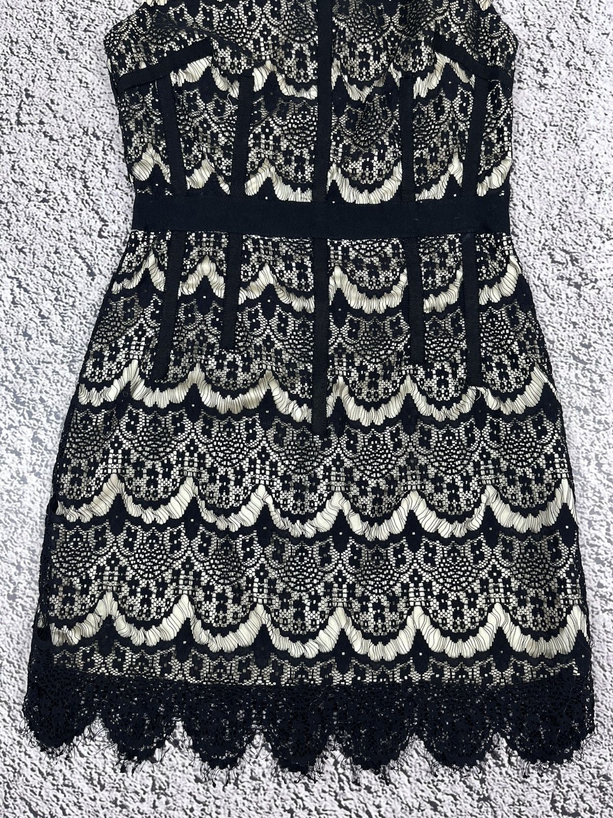 Dolce & Gabbana Vintage D&G Dolce & Gabbana Black Lace Sexy Mini Dress 2000s Size XS / US 0-2 / IT 36-38 - 4 Thumbnail