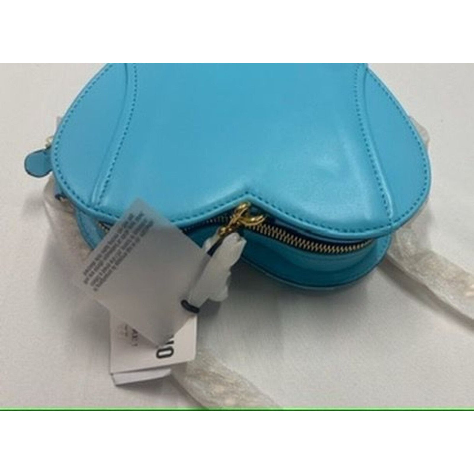 Moschino SS22 MOSCHINO Couture Jeremy Scott Turquoise Heart Biker Bag Size ONE SIZE - 9 Thumbnail