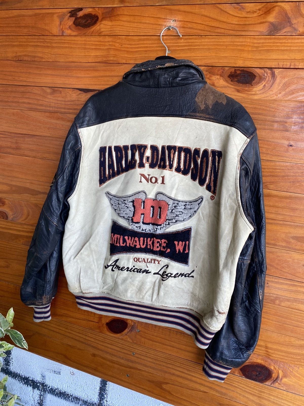 Harley Davidson Vintage Harley-Davidson Leather Distressed Biker Jacket Size US L / EU 52-54 / 3 - 16 Thumbnail