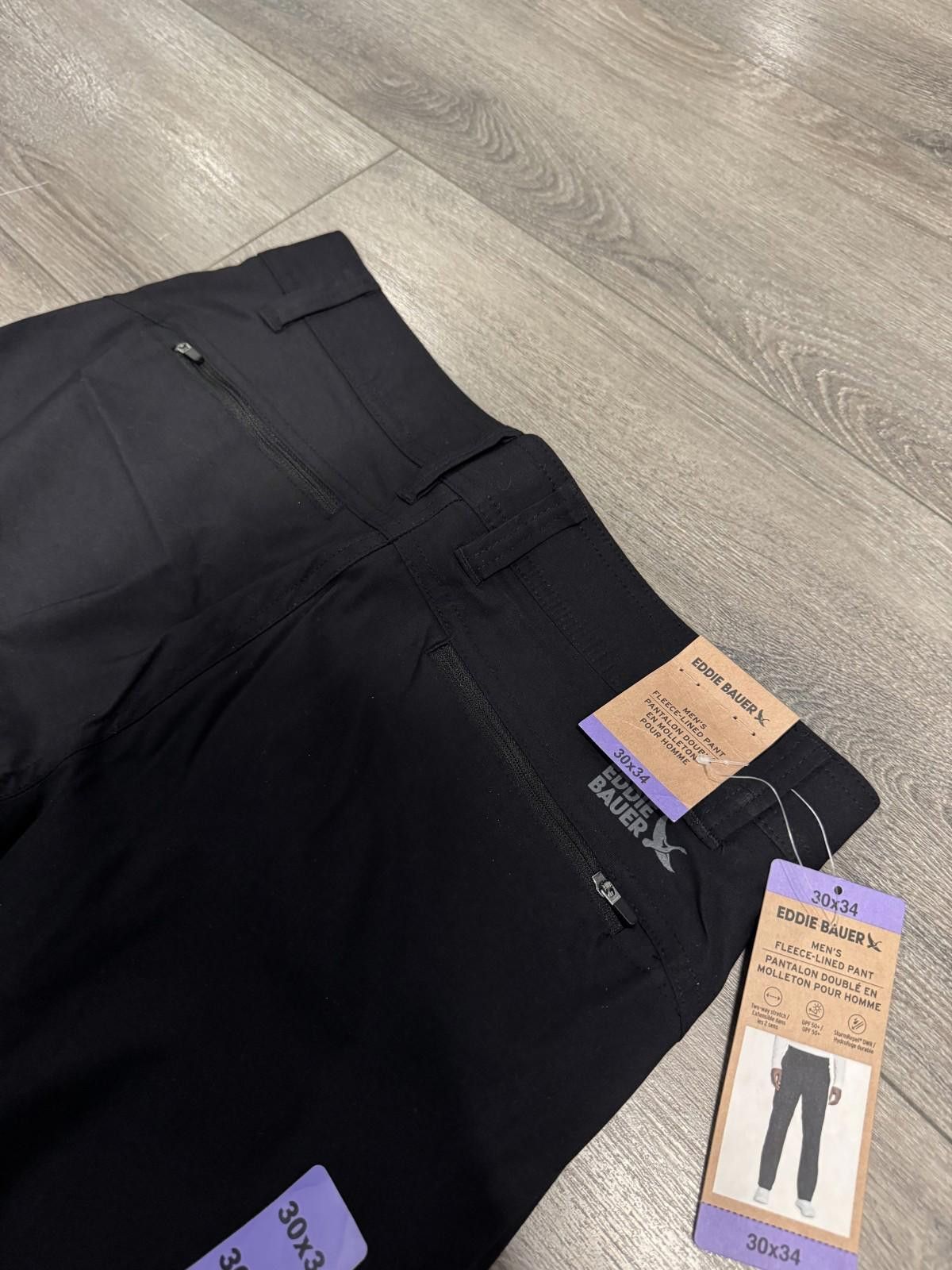 Eddie Bauer Eddie Bauer Men's Rainier Fleece Lined Pants Black 30x34 Size US 30 / EU 46 - 7 Thumbnail