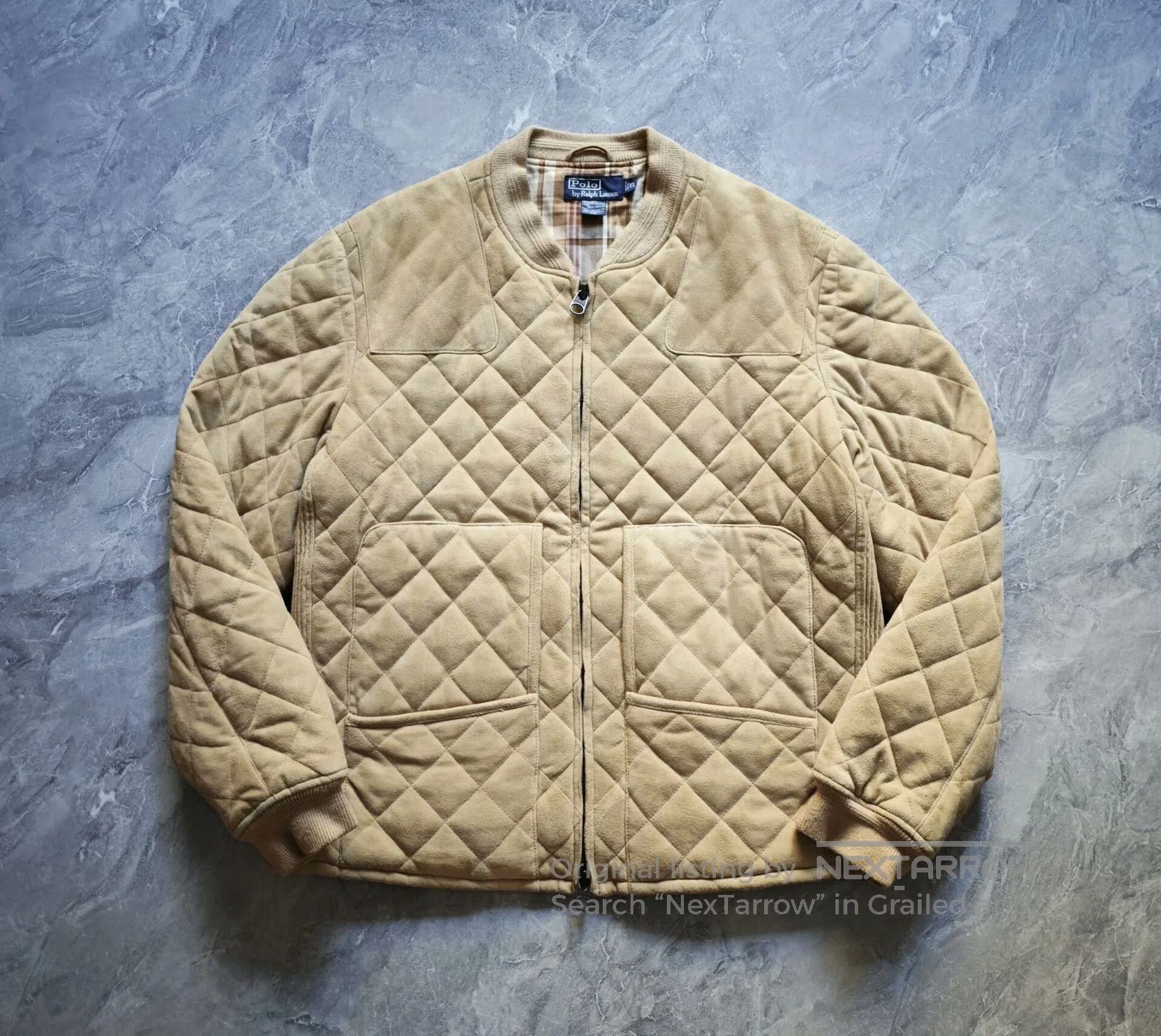 Polo Ralph Lauren quilted suede leather jacket by polo ralph lauren. Size US XL / EU 56 / 4 - 1 Thumbnail