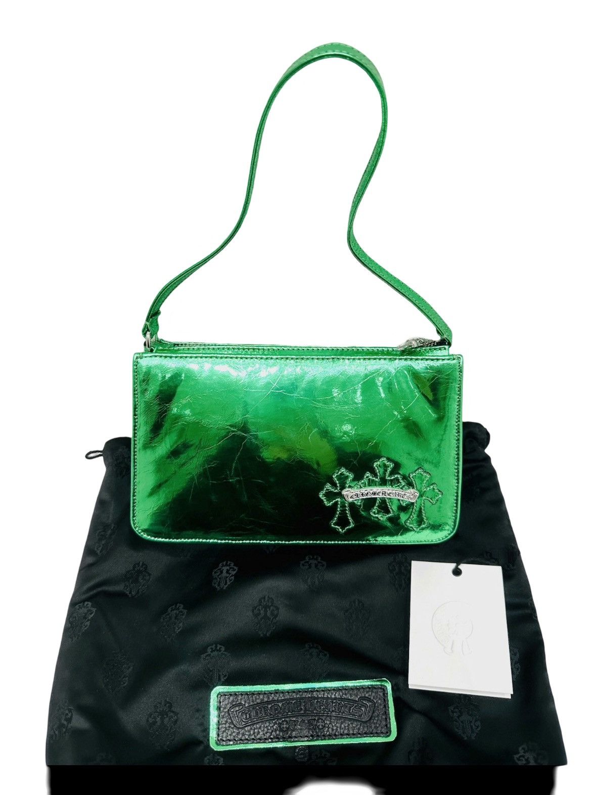 Chrome Hearts Electric green cemetery cross patch the night bag Size ONE SIZE - 1 Thumbnail